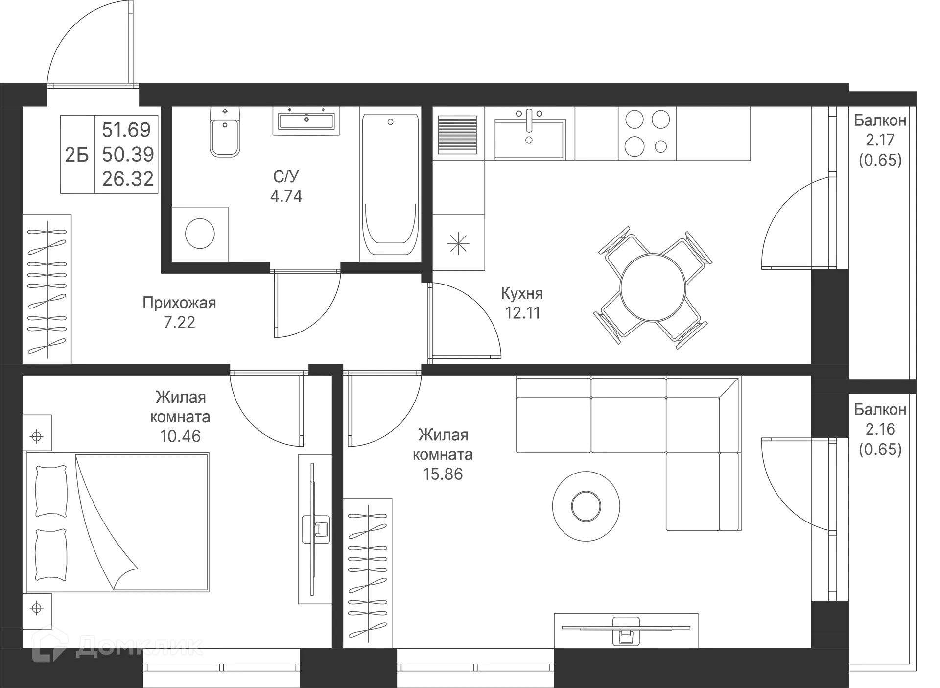 Фото квартиры в ЖК Мой Ритм