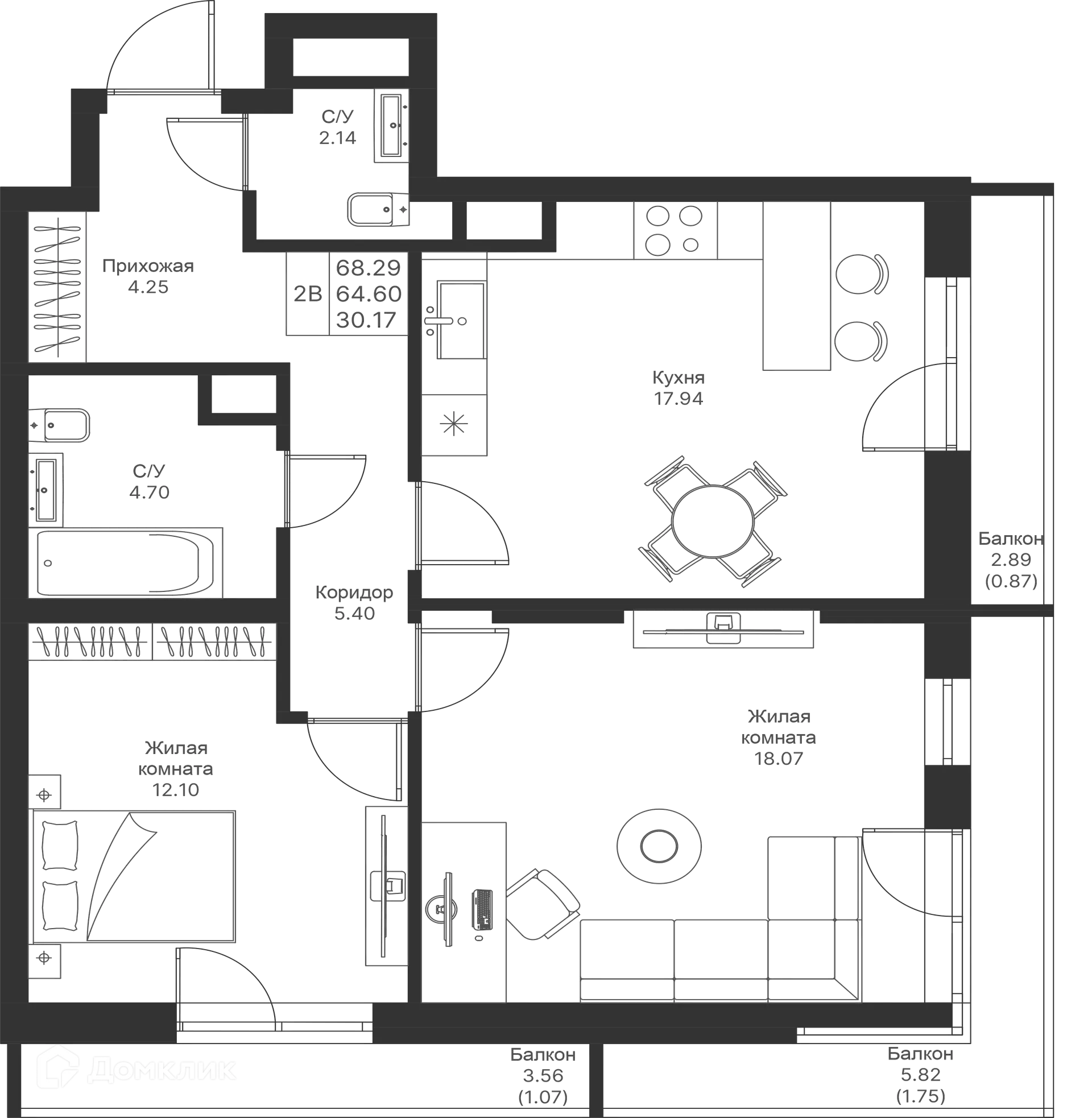 Фото квартиры в ЖК Мой Ритм