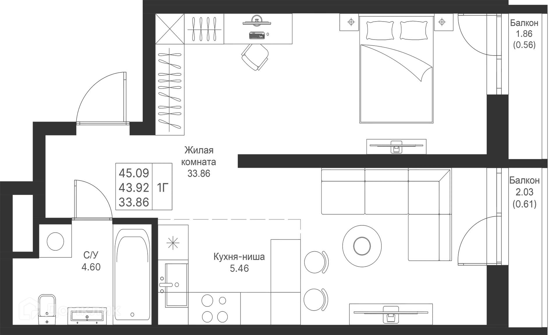 Фото квартиры в ЖК Мой Ритм