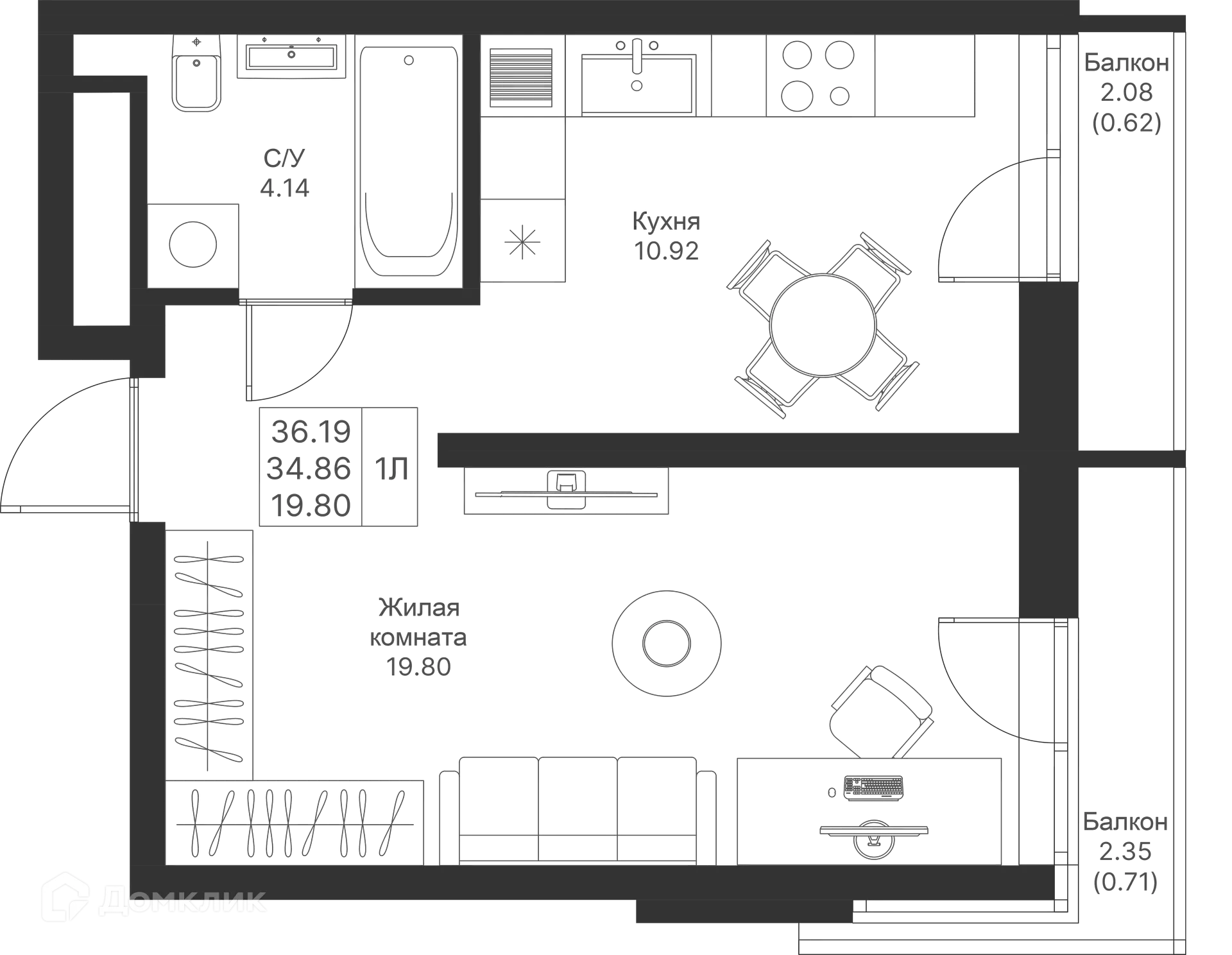 Фото квартиры в ЖК Мой Ритм