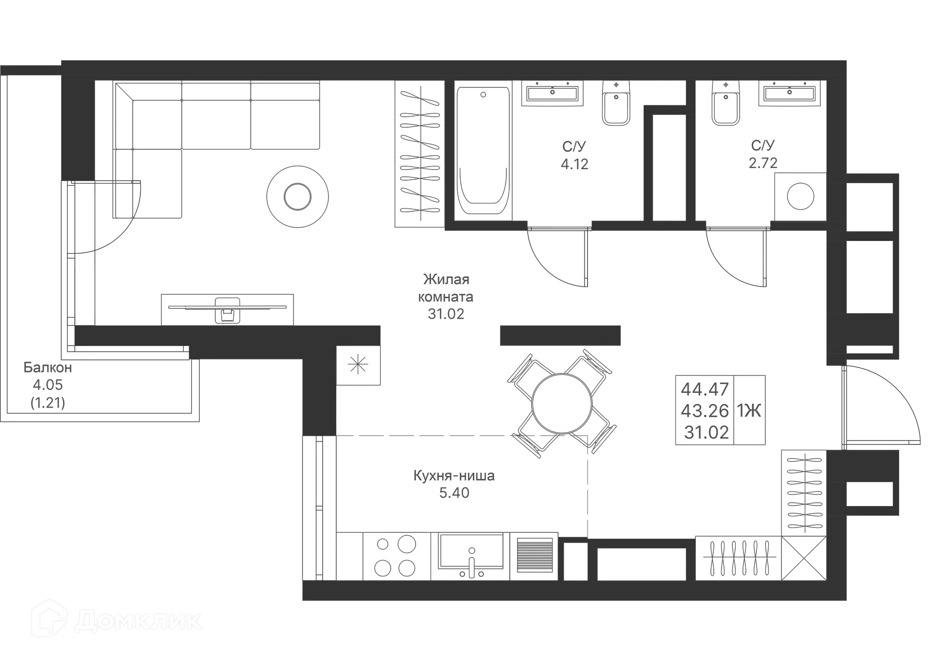 Фото квартиры в ЖК Мой Ритм