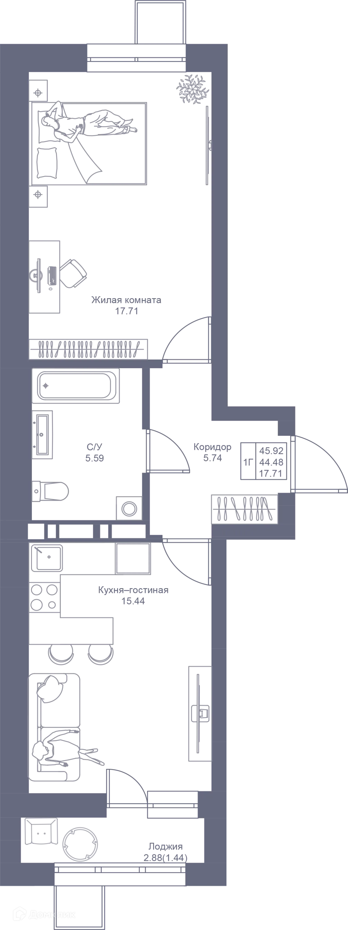 Фото квартиры в ЖК Мой Ритм