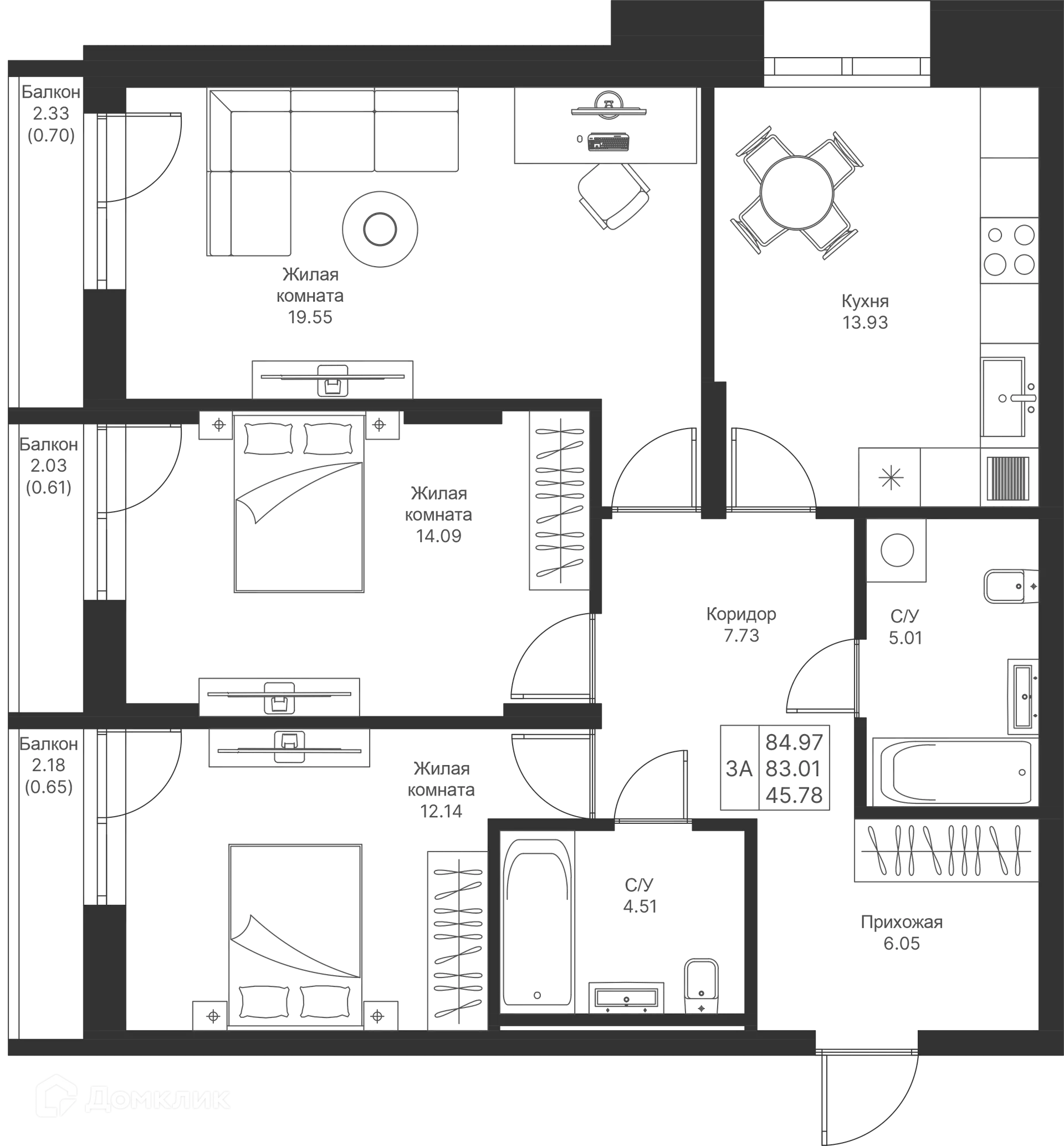 Фото квартиры в ЖК Мой Ритм