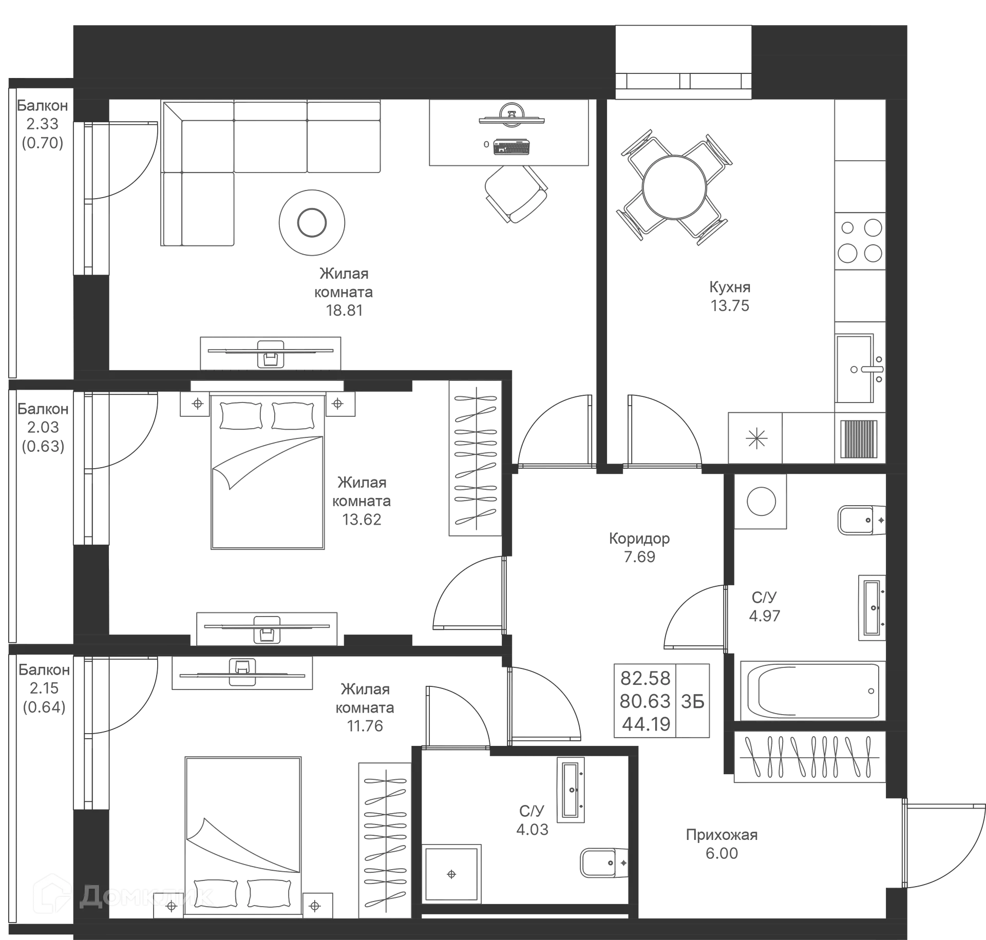 Фото квартиры в ЖК Мой Ритм