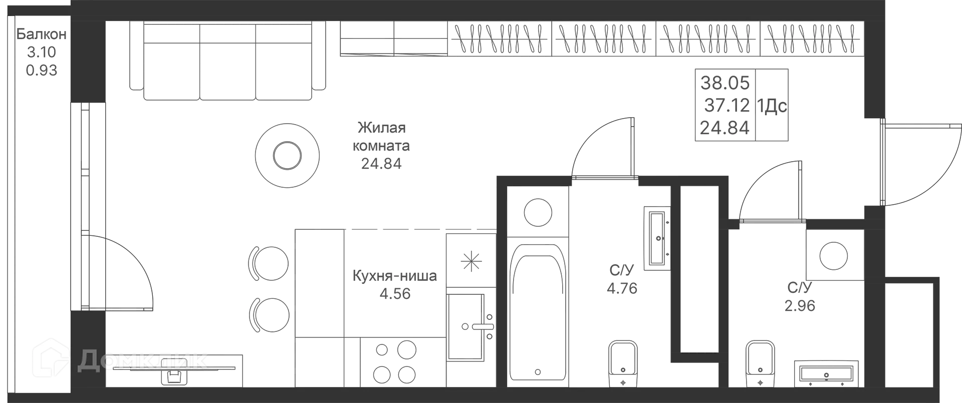 Фото квартиры в ЖК Мой Ритм