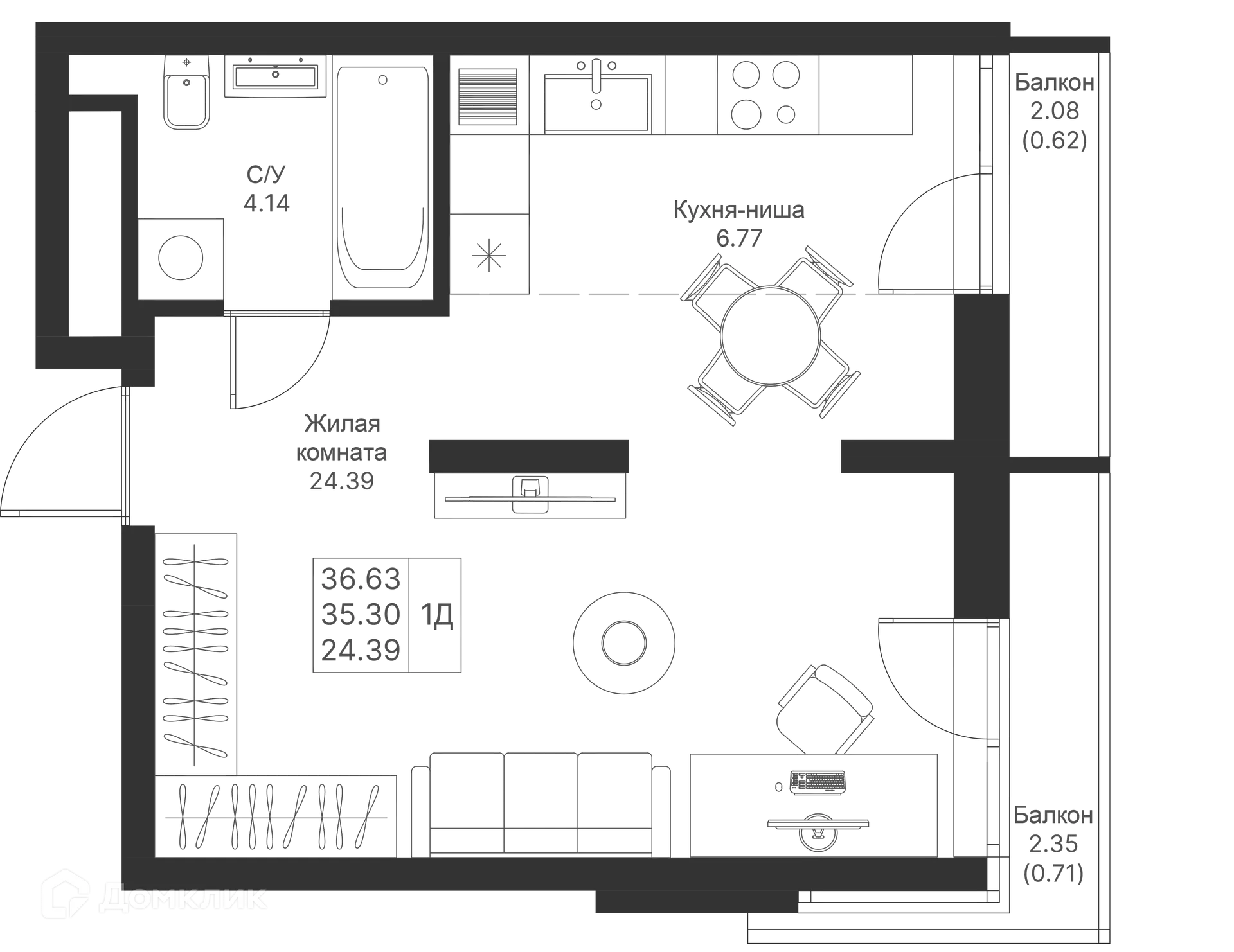 Фото квартиры в ЖК Мой Ритм