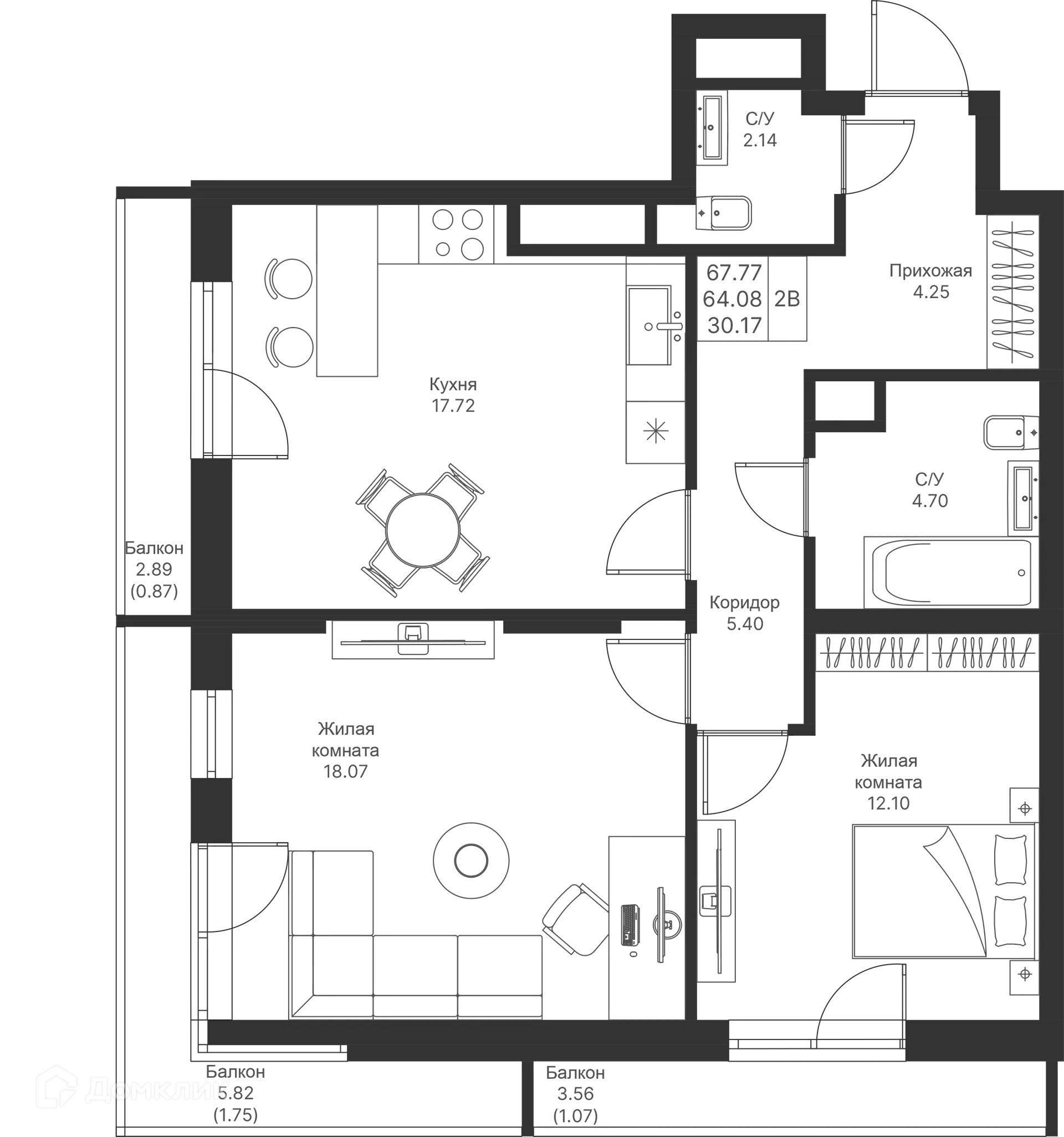 Фото квартиры в ЖК Мой Ритм