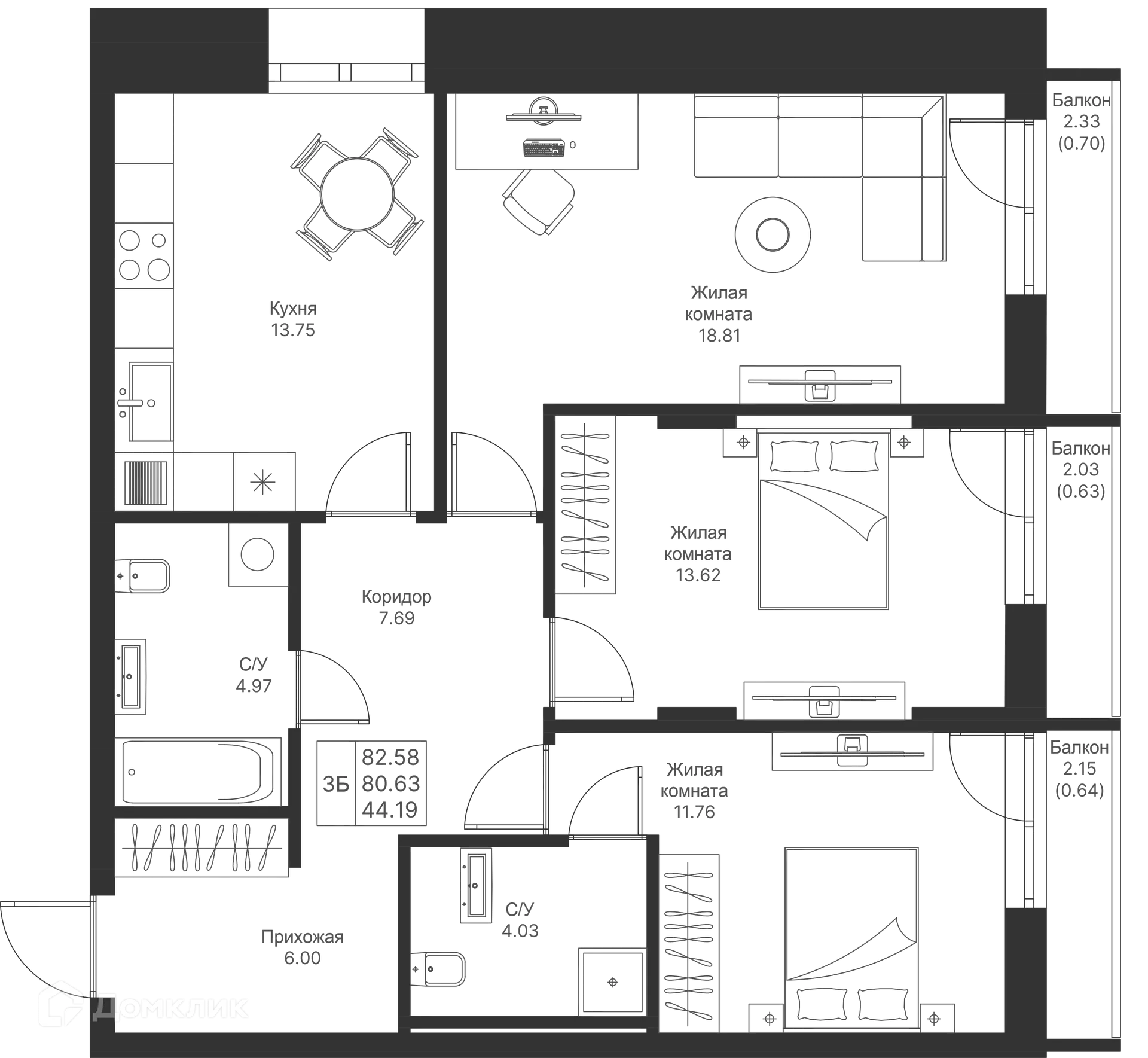 Фото квартиры в ЖК Мой Ритм