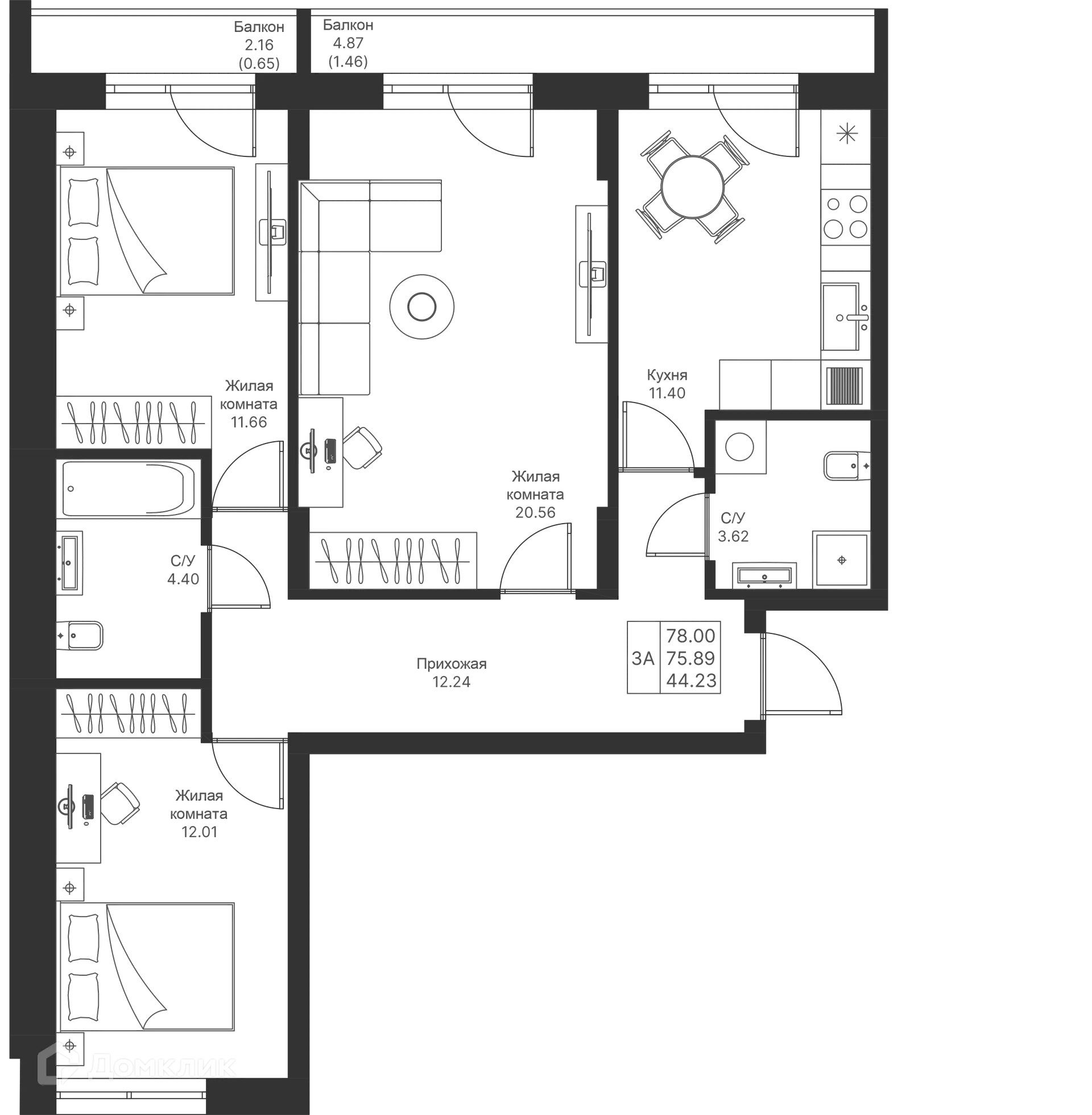 Фото квартиры в ЖК Мой Ритм