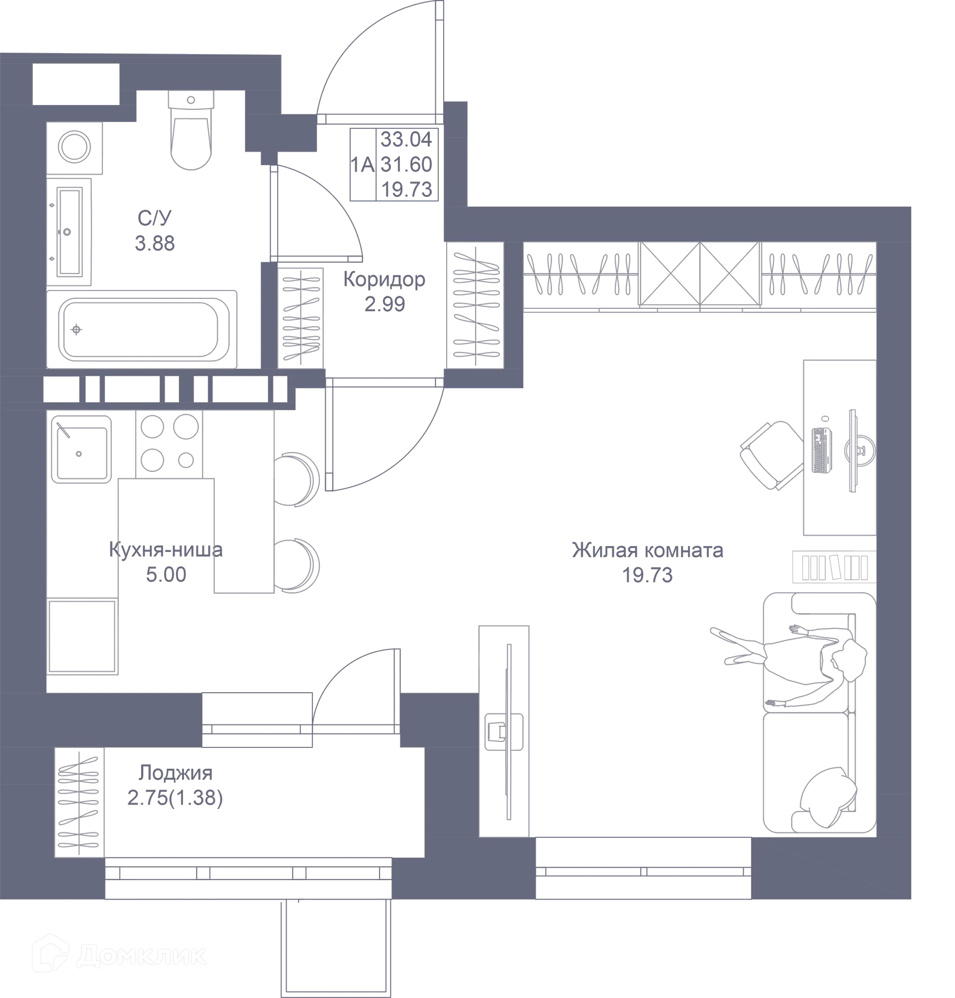 Фото квартиры в ЖК Мой Ритм