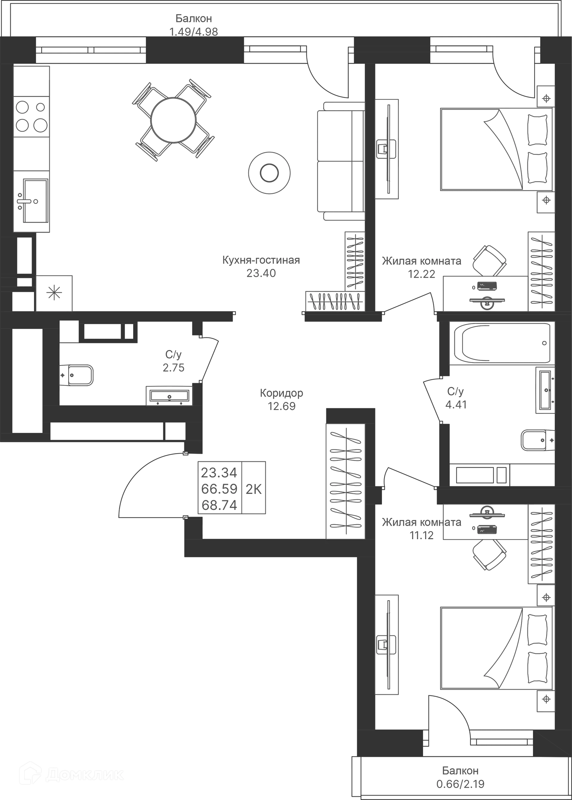 Фото квартиры в ЖК Мой Ритм