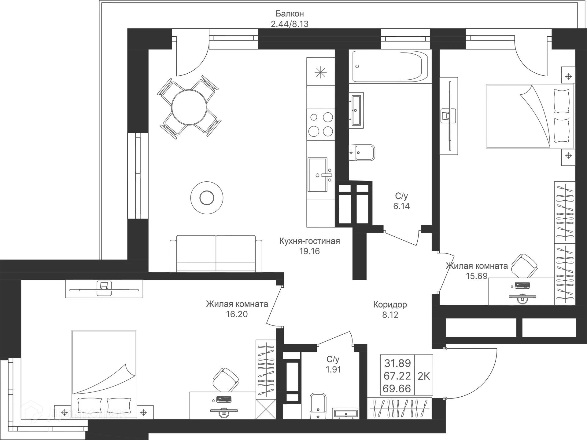 Фото квартиры в ЖК Мой Ритм