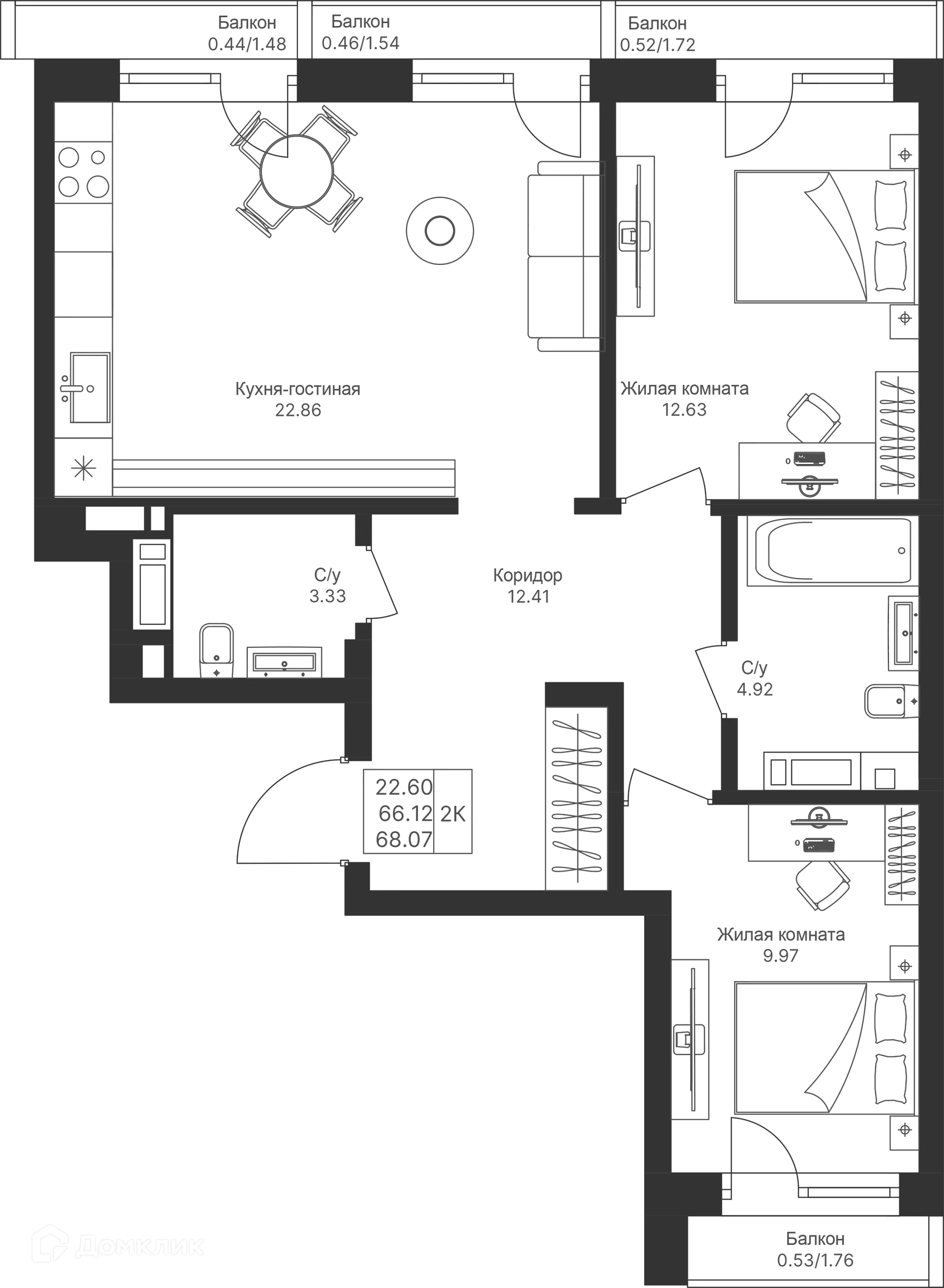 Фото квартиры в ЖК Мой Ритм