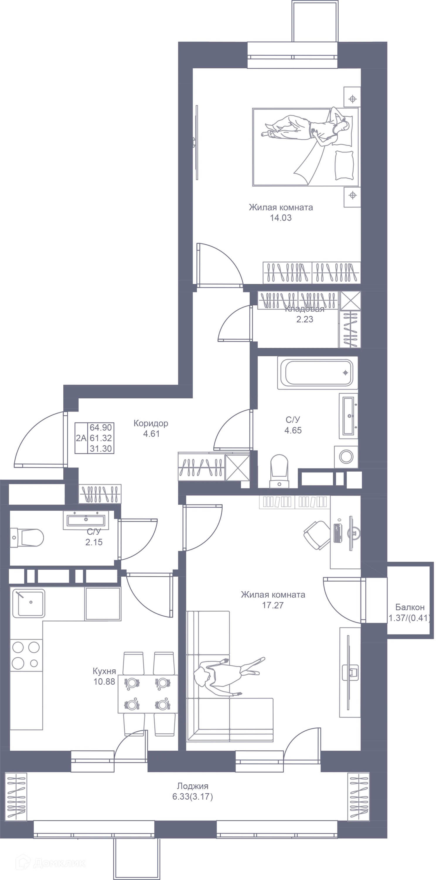 Фото квартиры в ЖК Мой Ритм