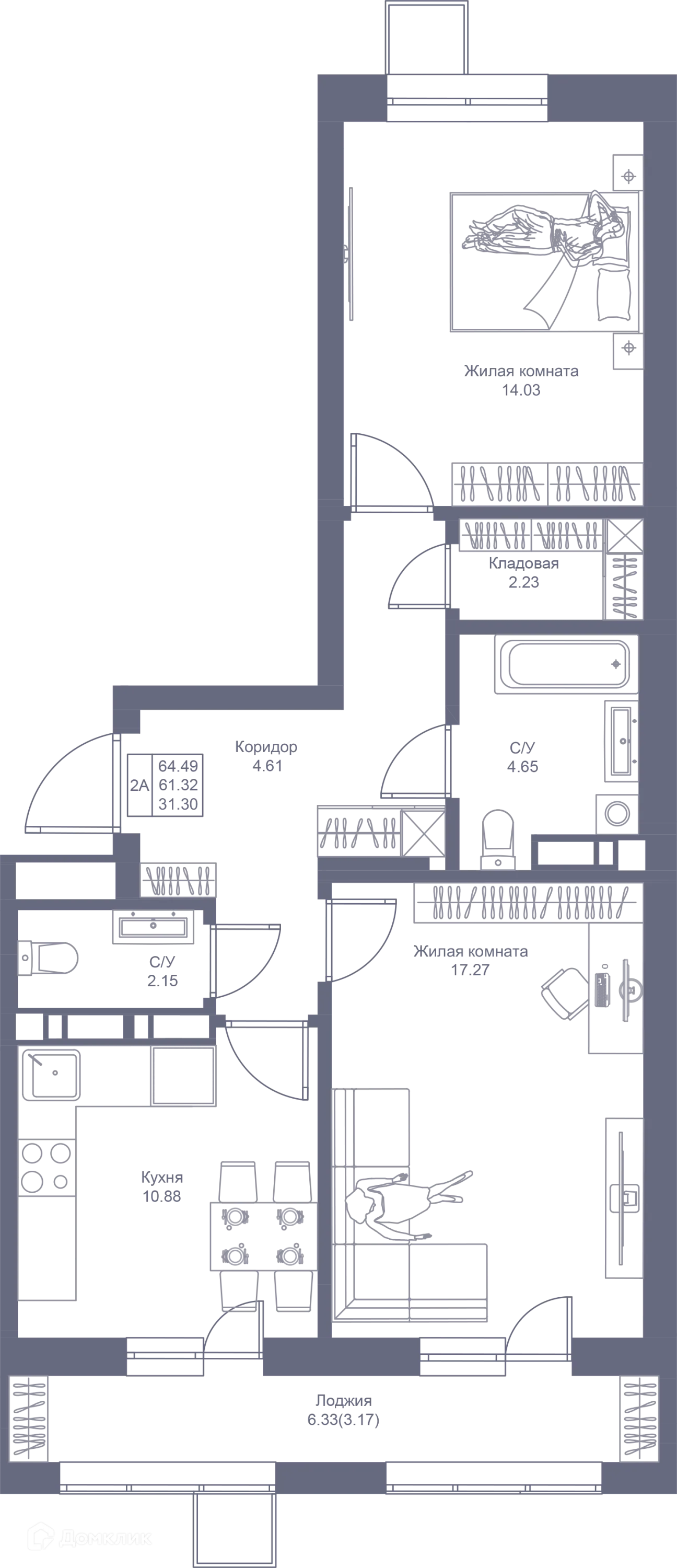 Фото квартиры в ЖК Мой Ритм