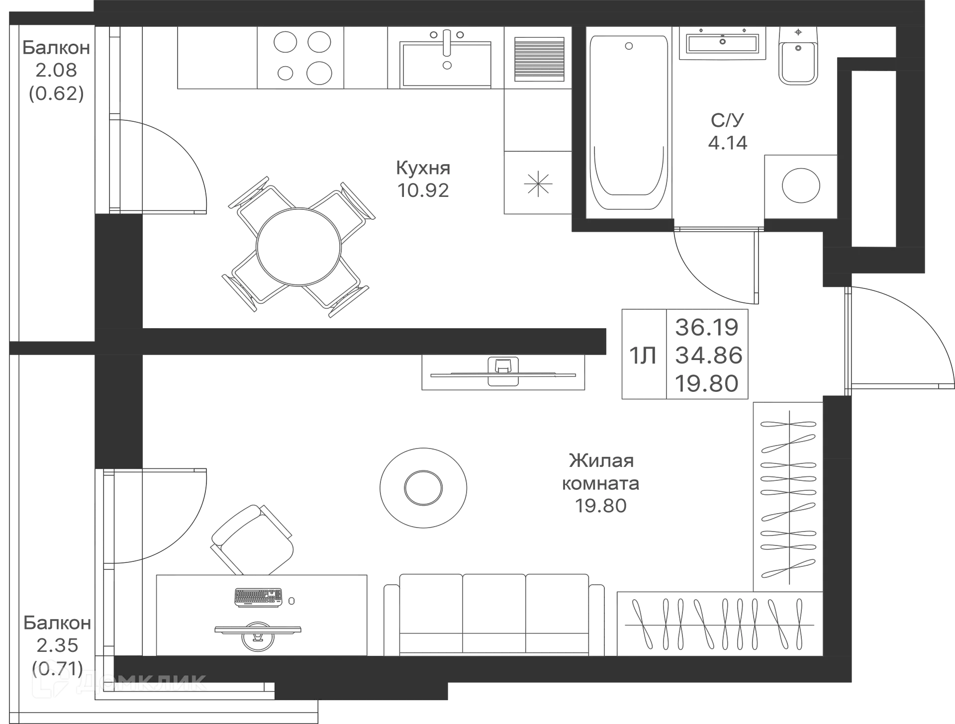Фото квартиры в ЖК Мой Ритм