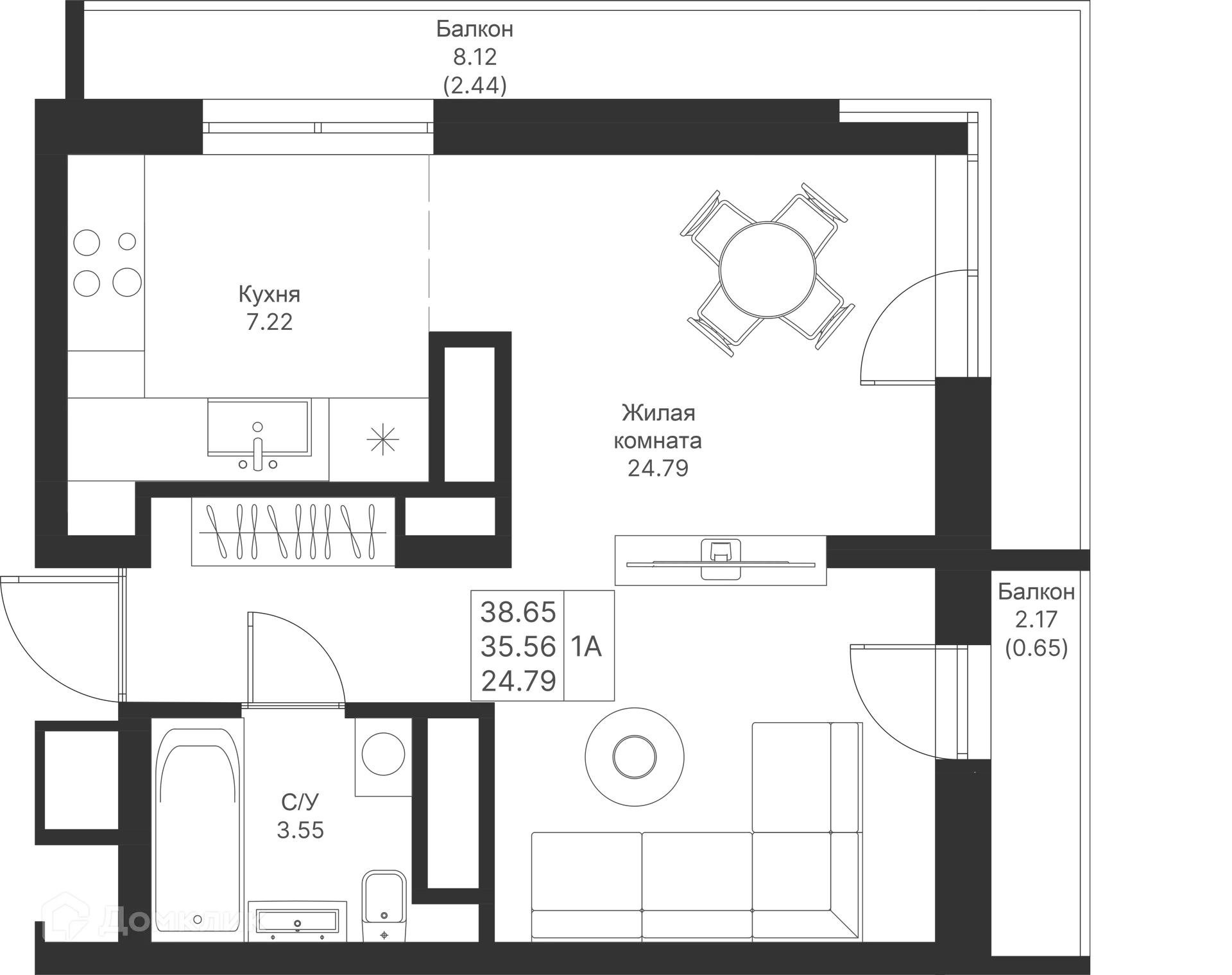 Фото квартиры в ЖК Мой Ритм