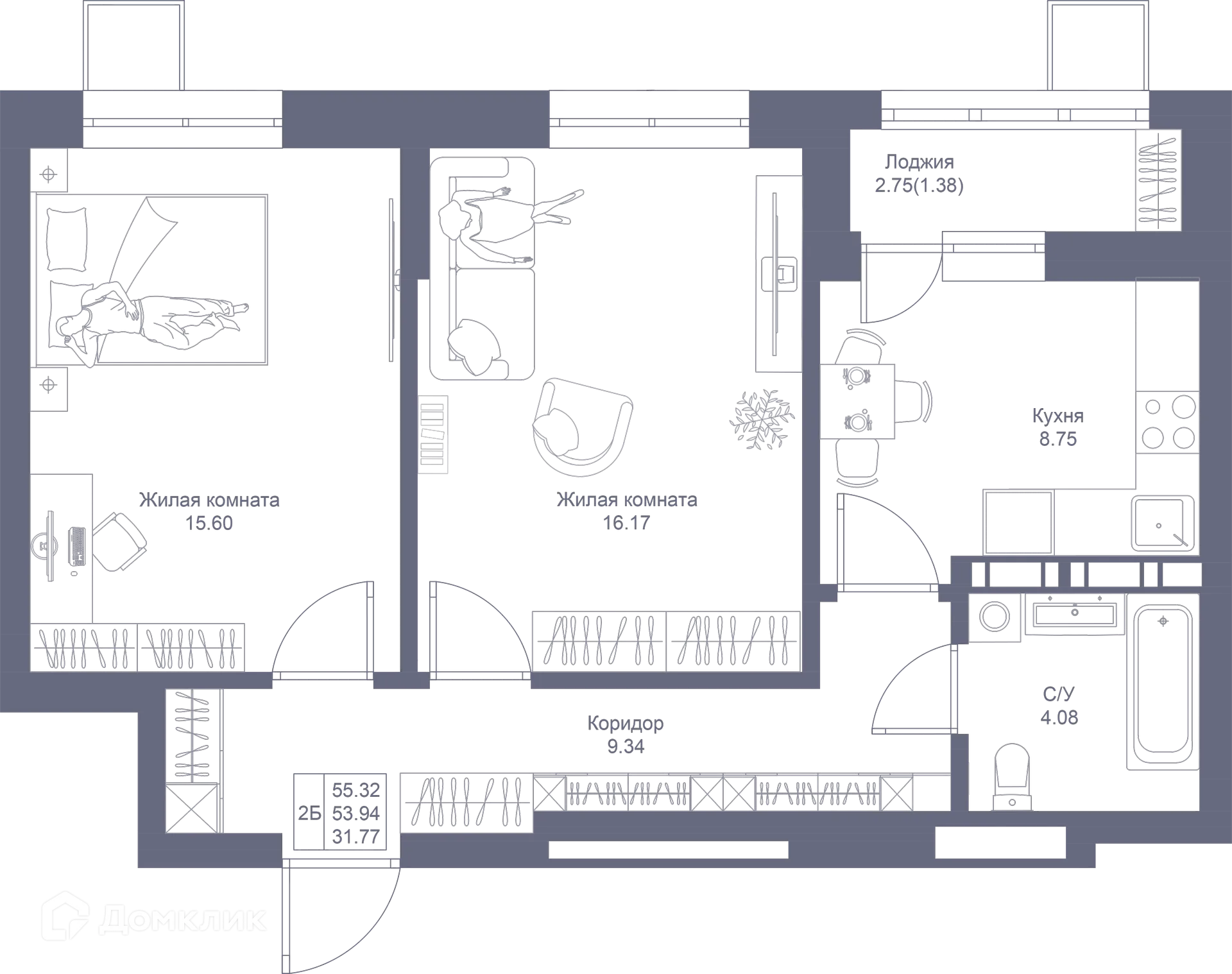 Фото квартиры в ЖК Мой Ритм