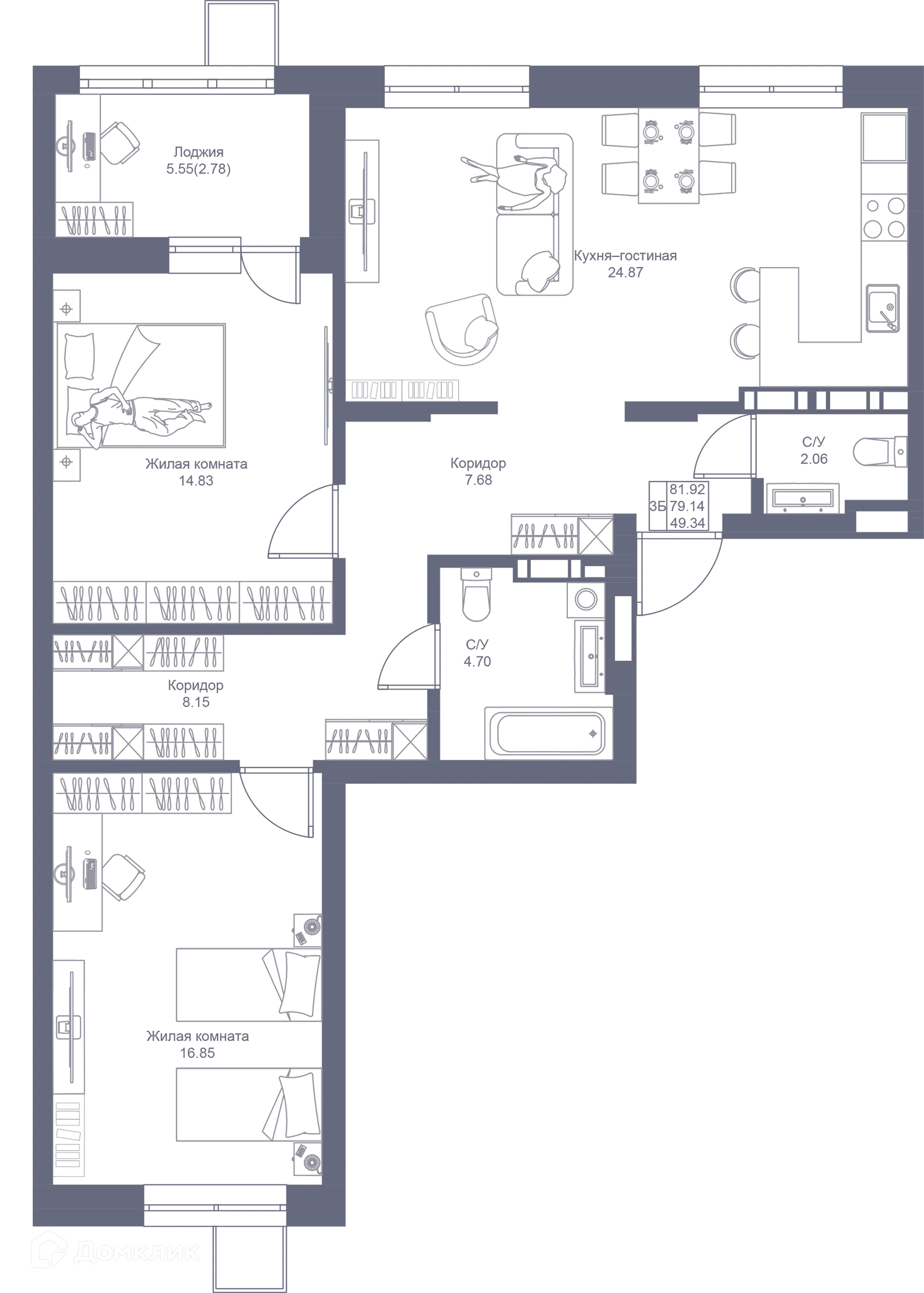 Фото квартиры в ЖК Мой Ритм