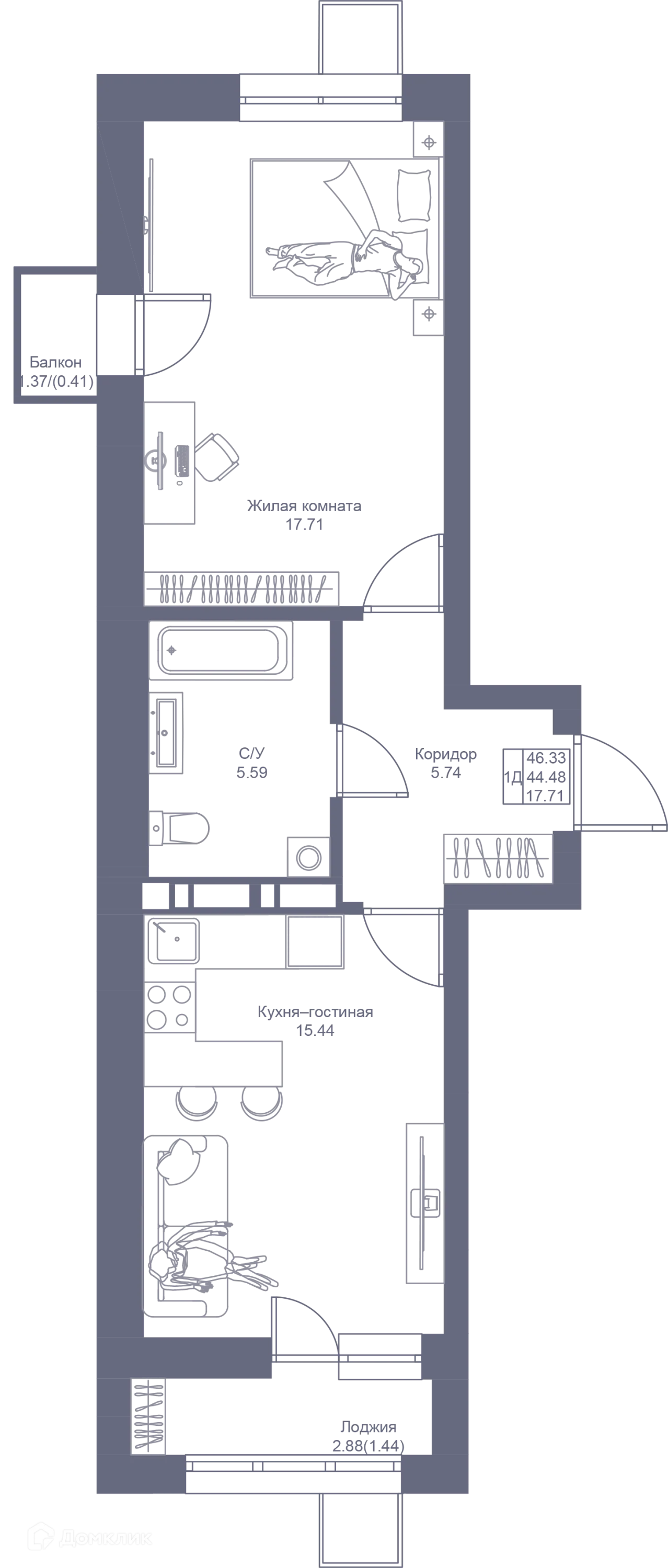 Фото квартиры в ЖК Мой Ритм