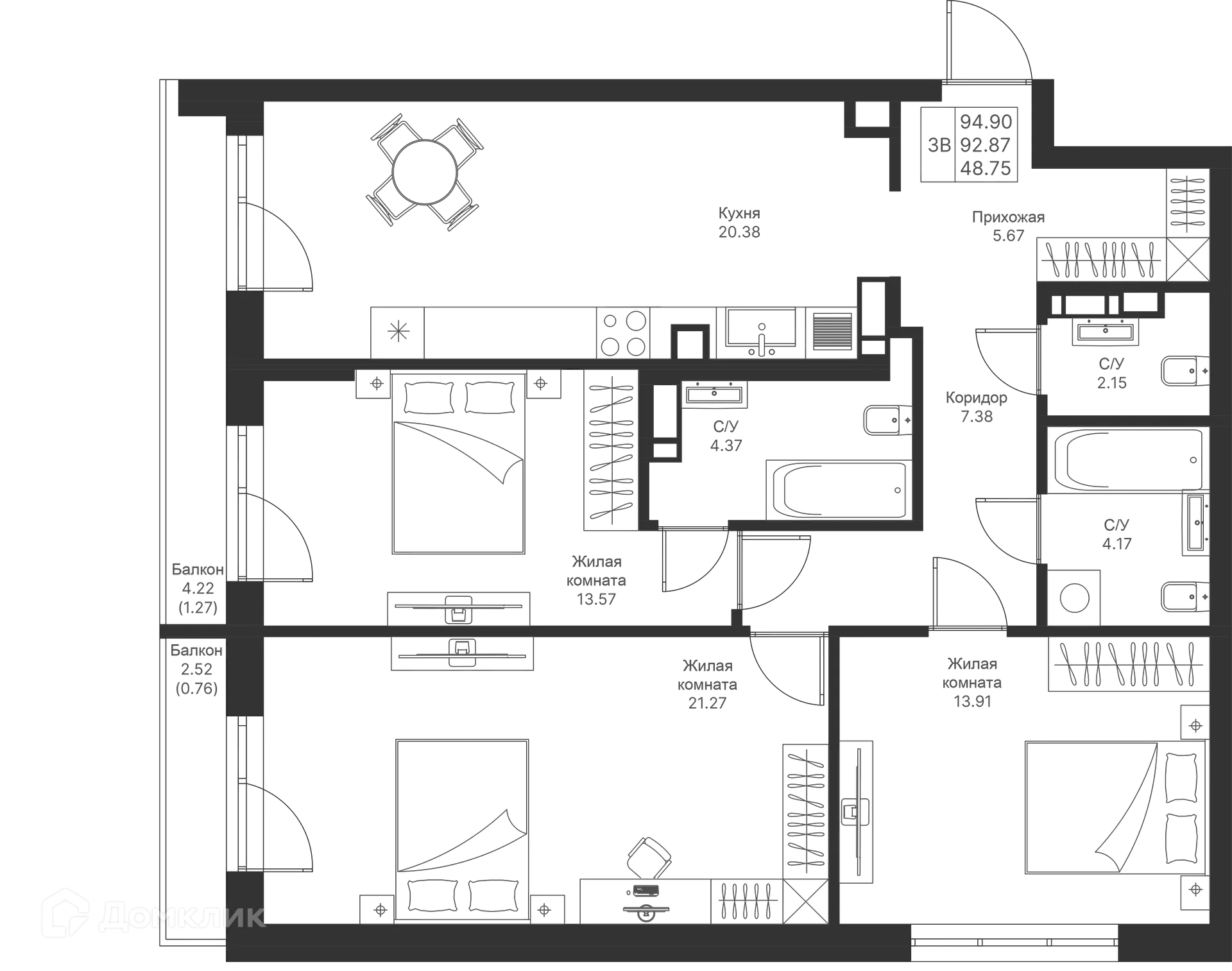 Фото квартиры в ЖК Мой Ритм