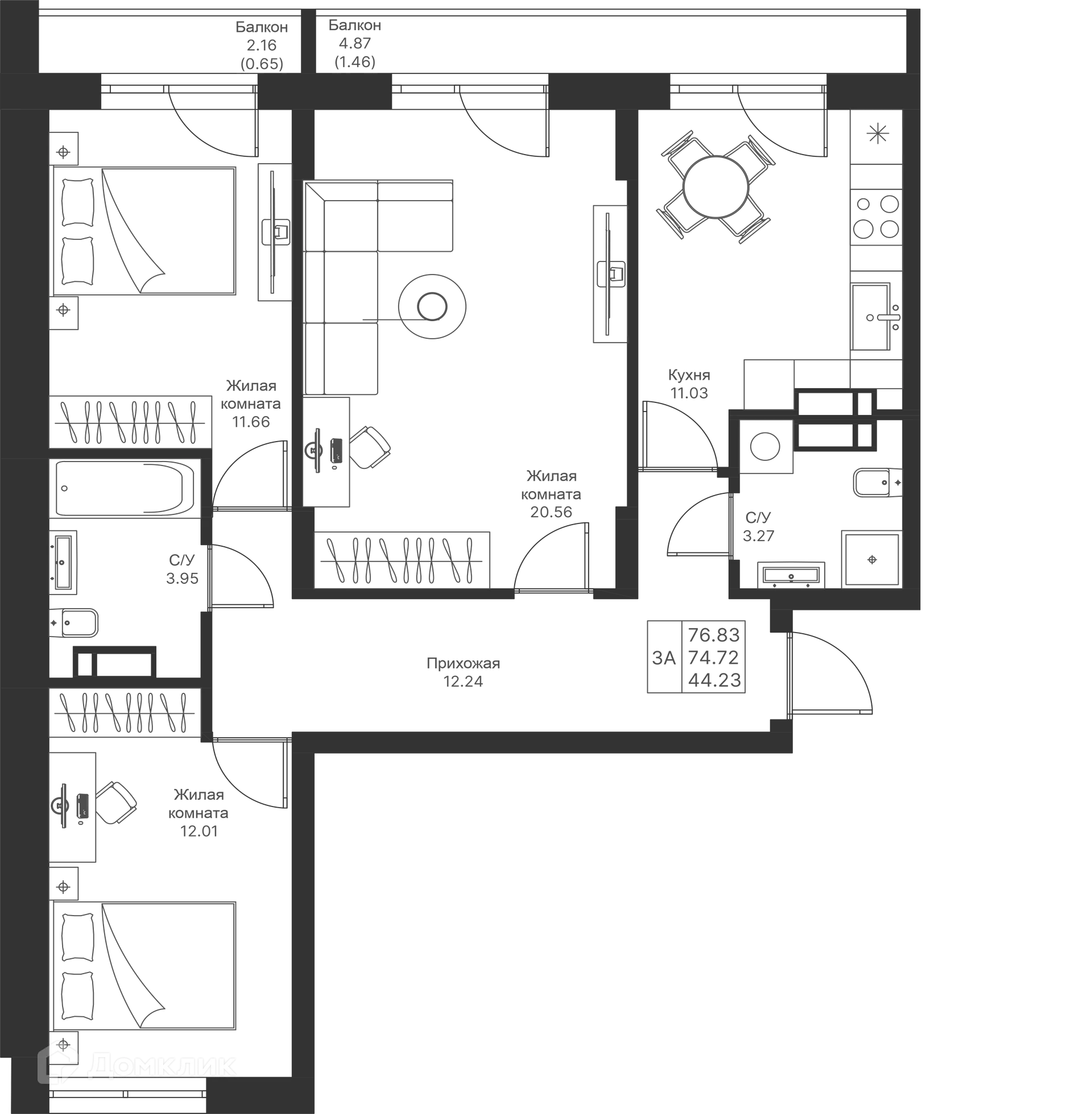 Фото квартиры в ЖК Мой Ритм