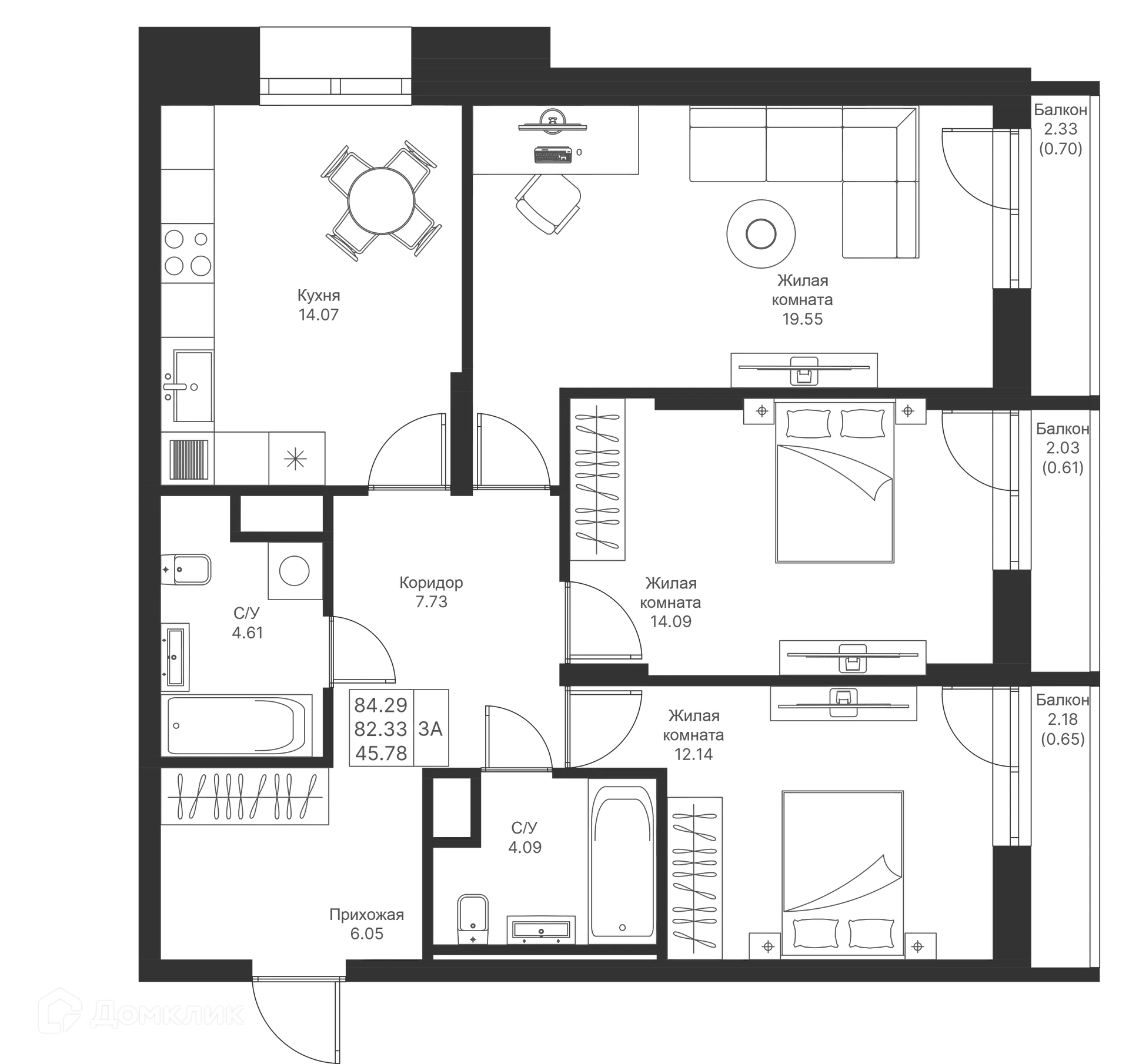 Фото квартиры в ЖК Мой Ритм