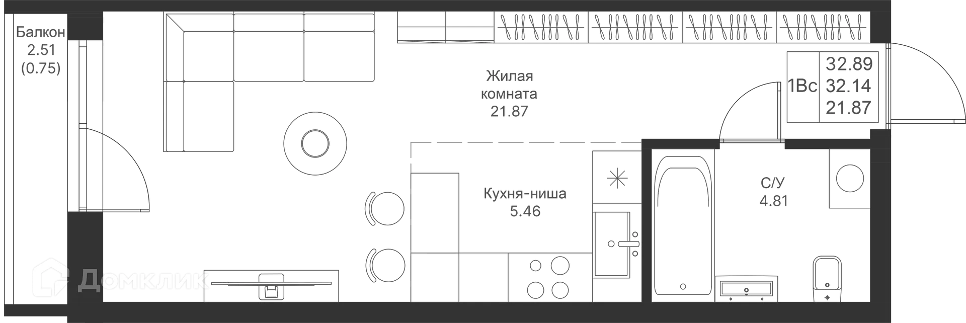 Фото квартиры в ЖК Мой Ритм