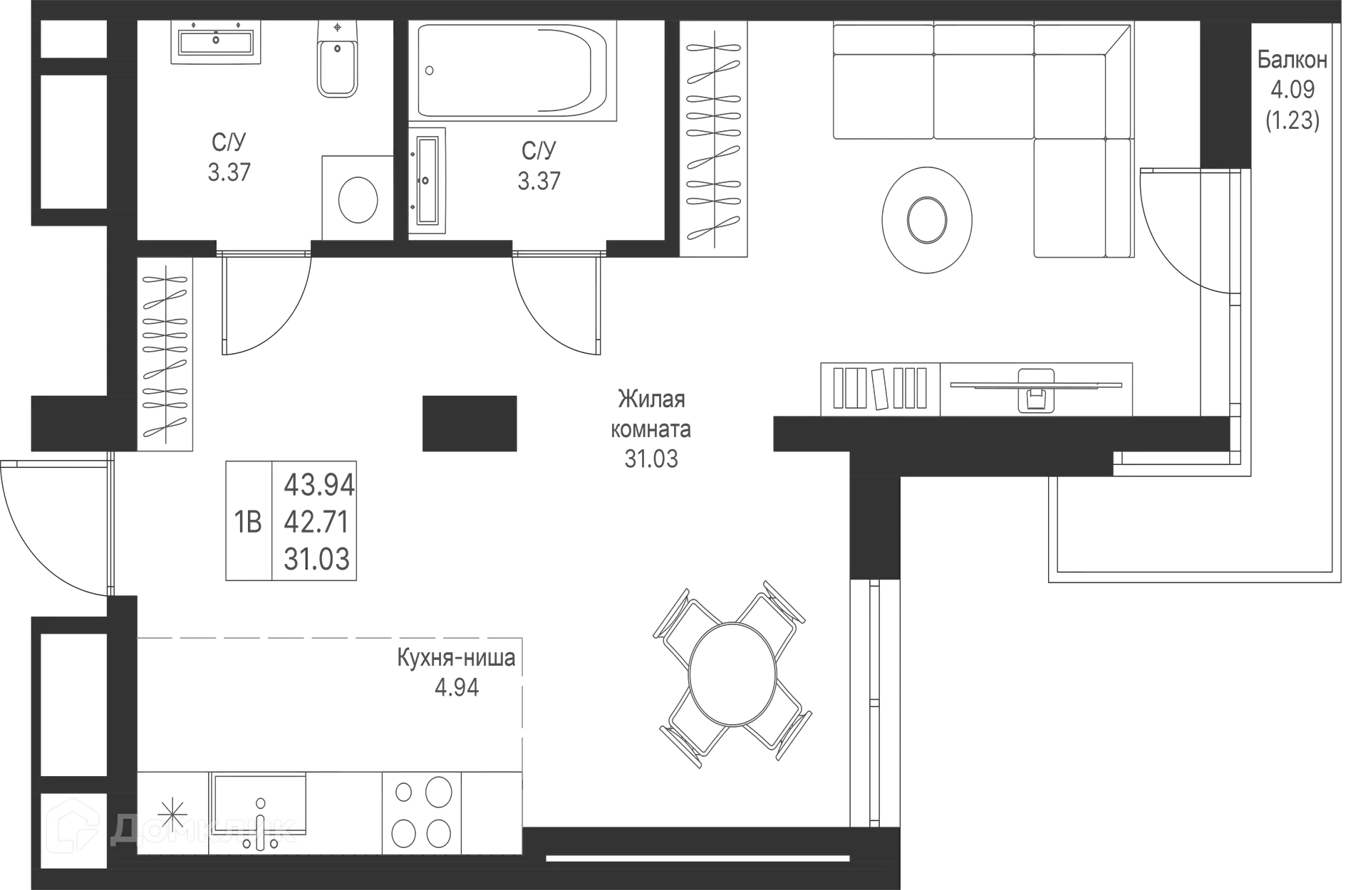 Фото квартиры в ЖК Мой Ритм
