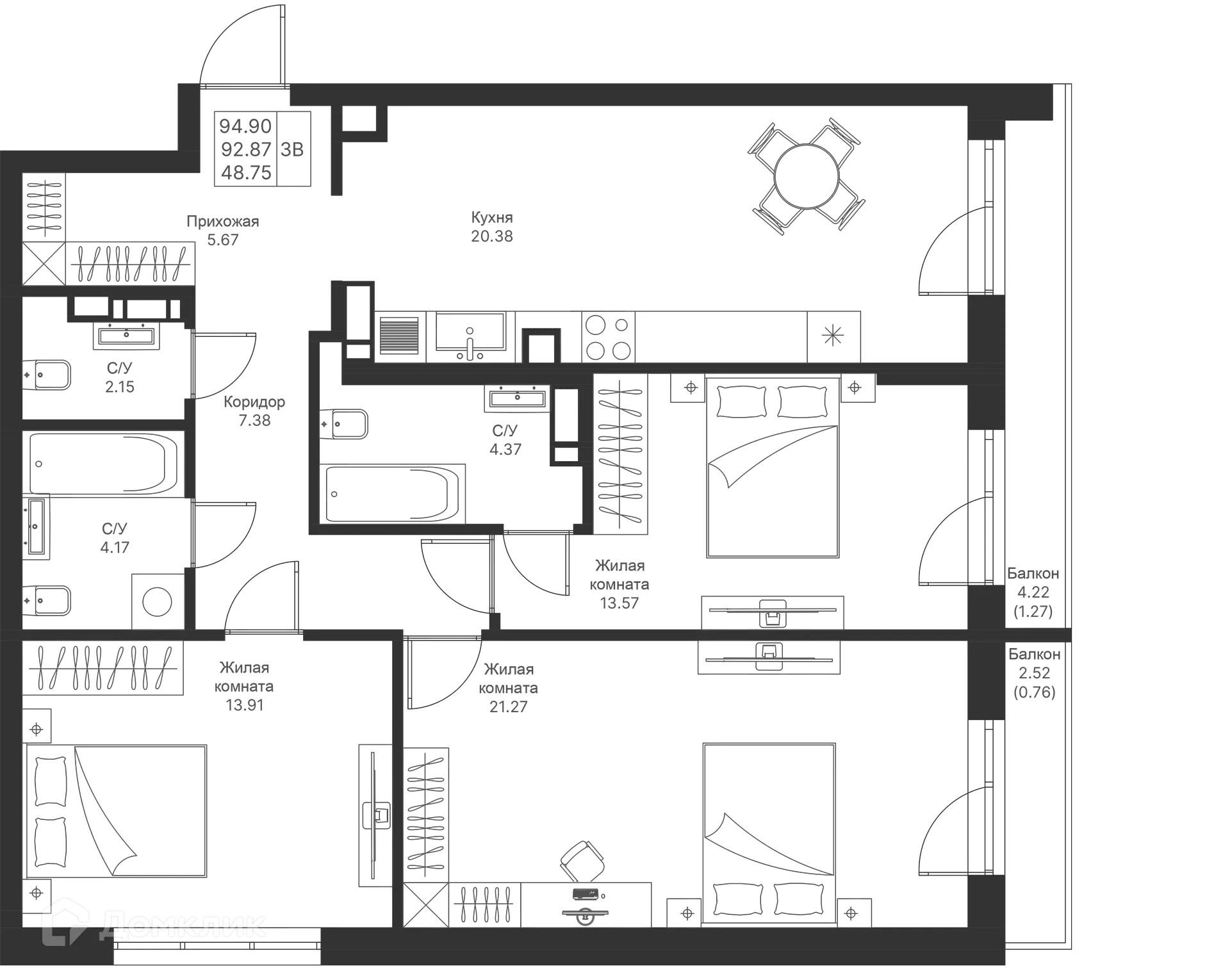 Фото квартиры в ЖК Мой Ритм