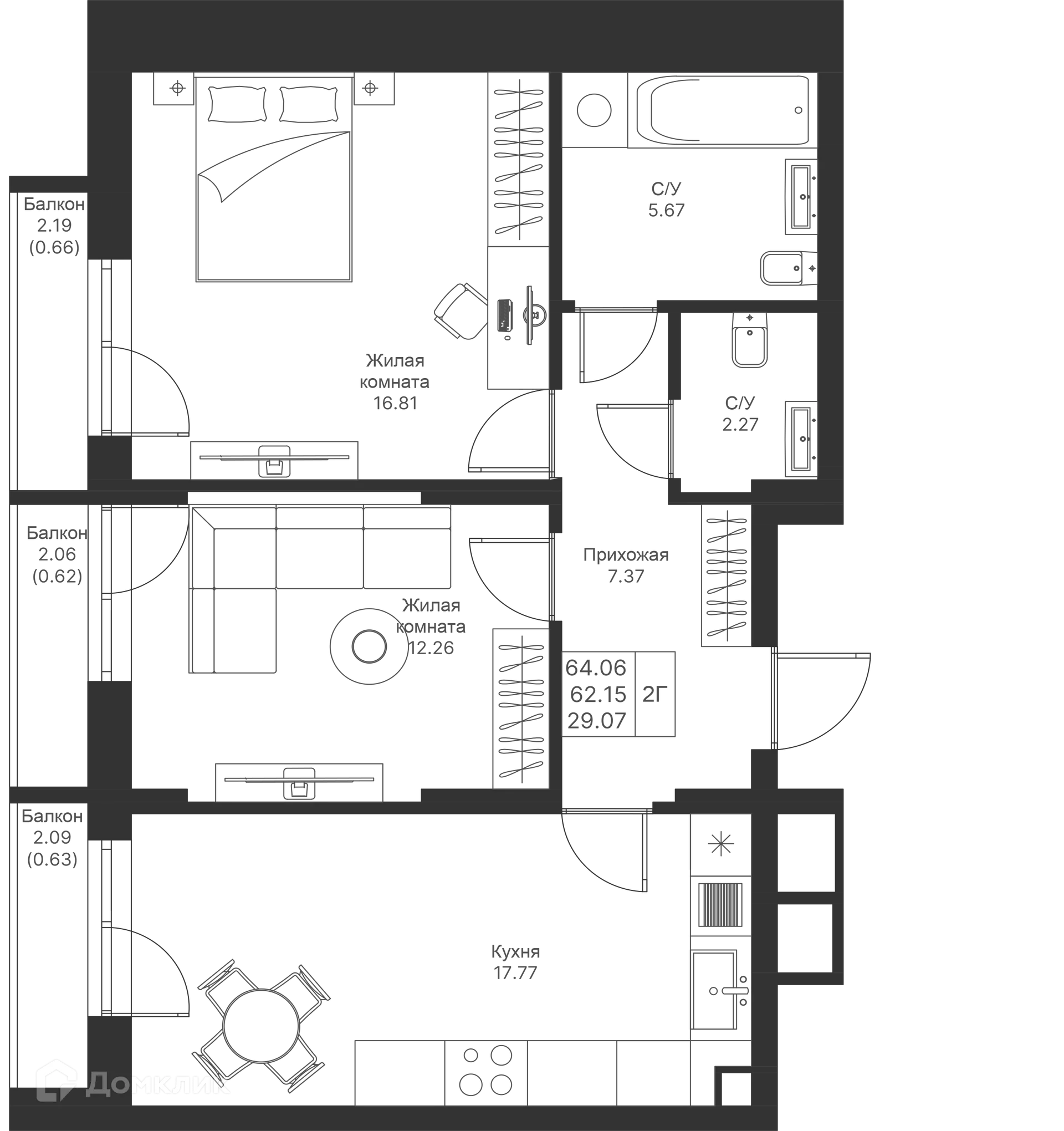 Фото квартиры в ЖК Мой Ритм