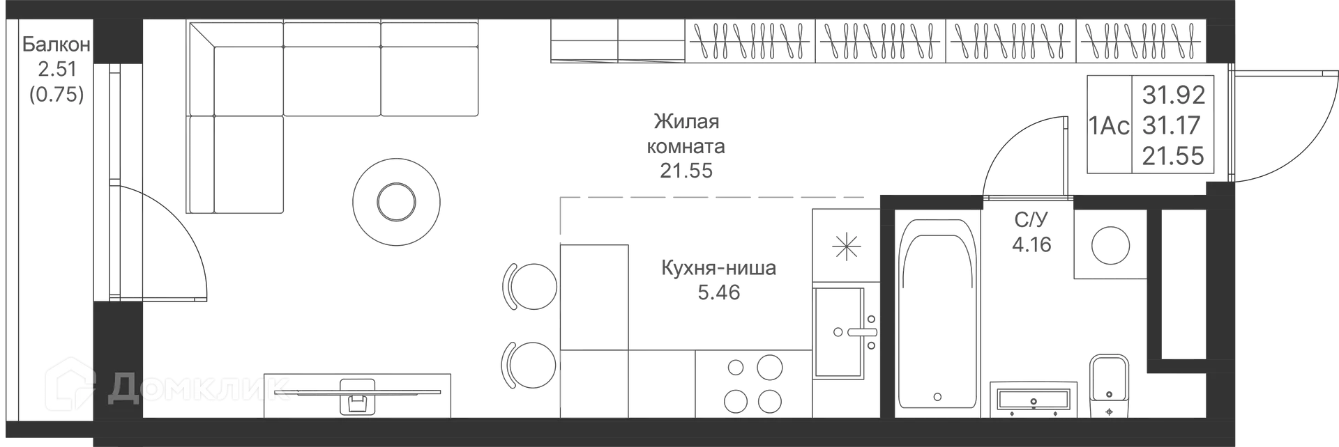 Фото квартиры в ЖК Мой Ритм