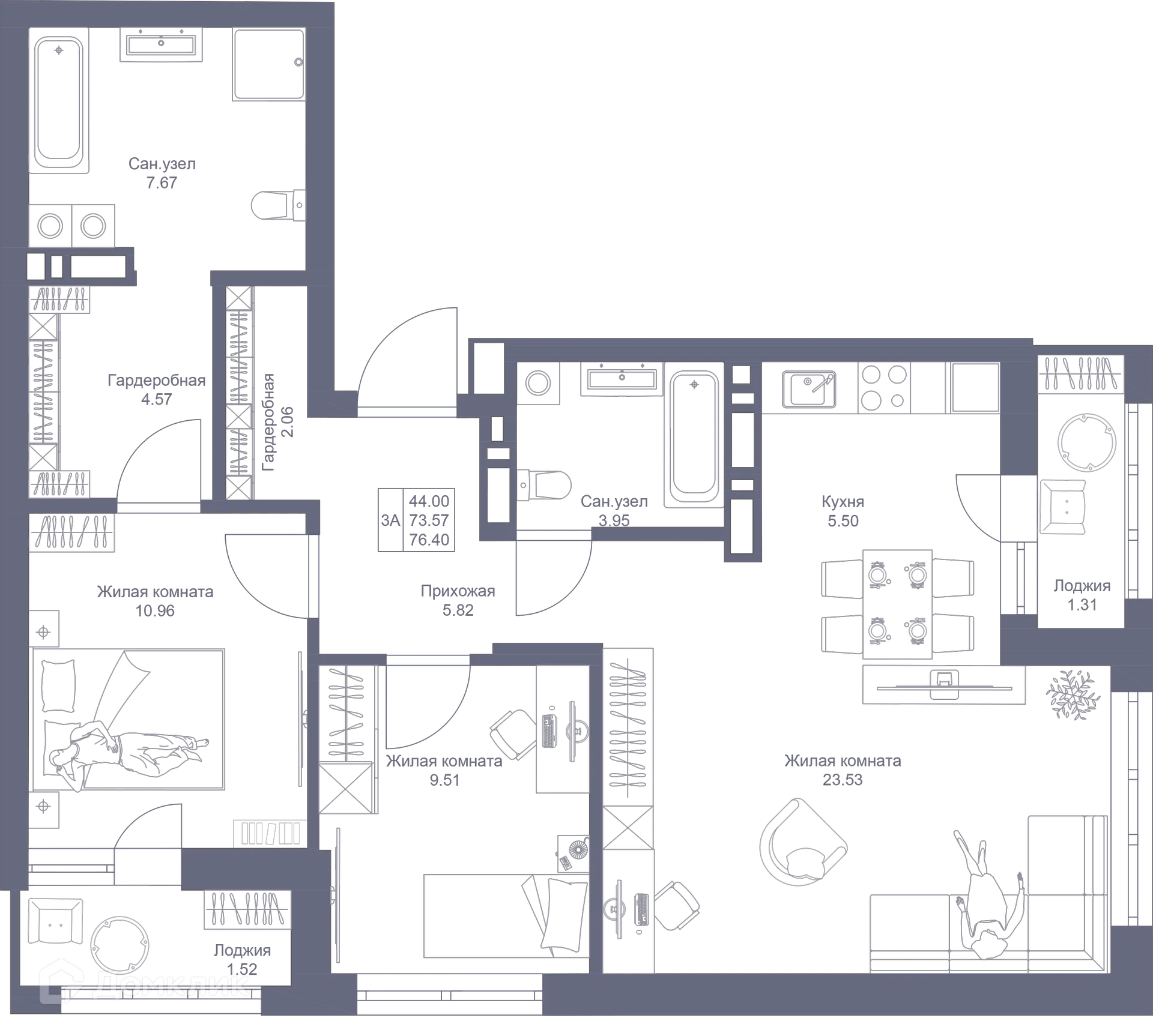Фото квартиры в ЖК Мой Ритм
