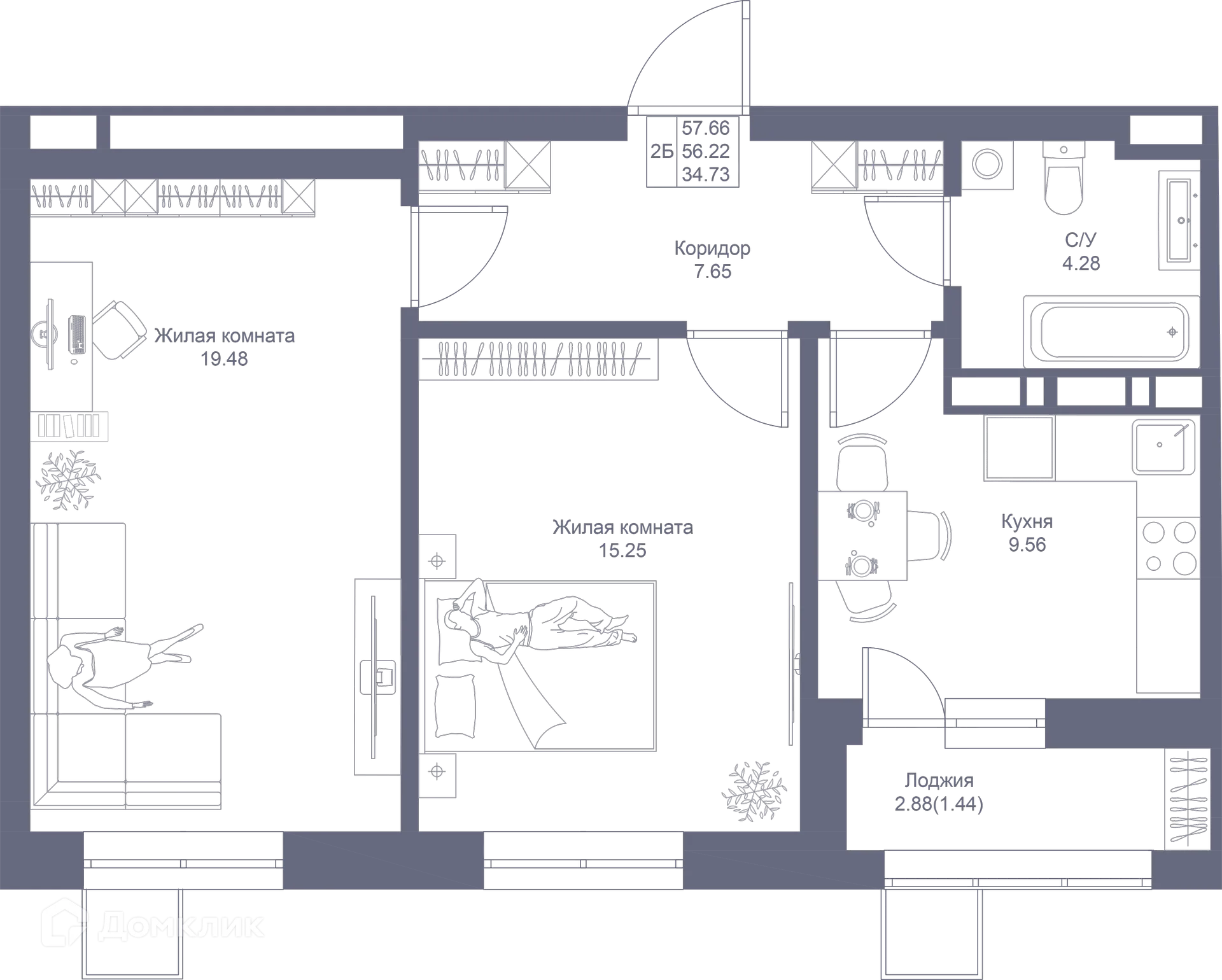Фото квартиры в ЖК Мой Ритм