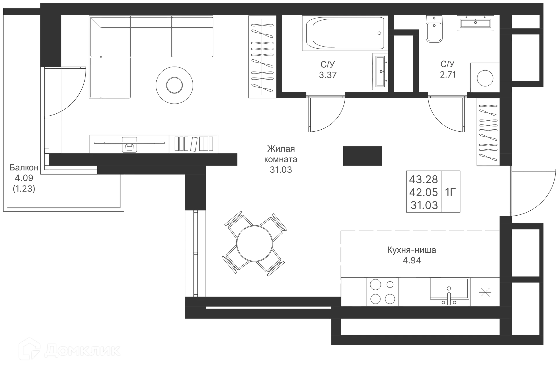Фото квартиры в ЖК Мой Ритм