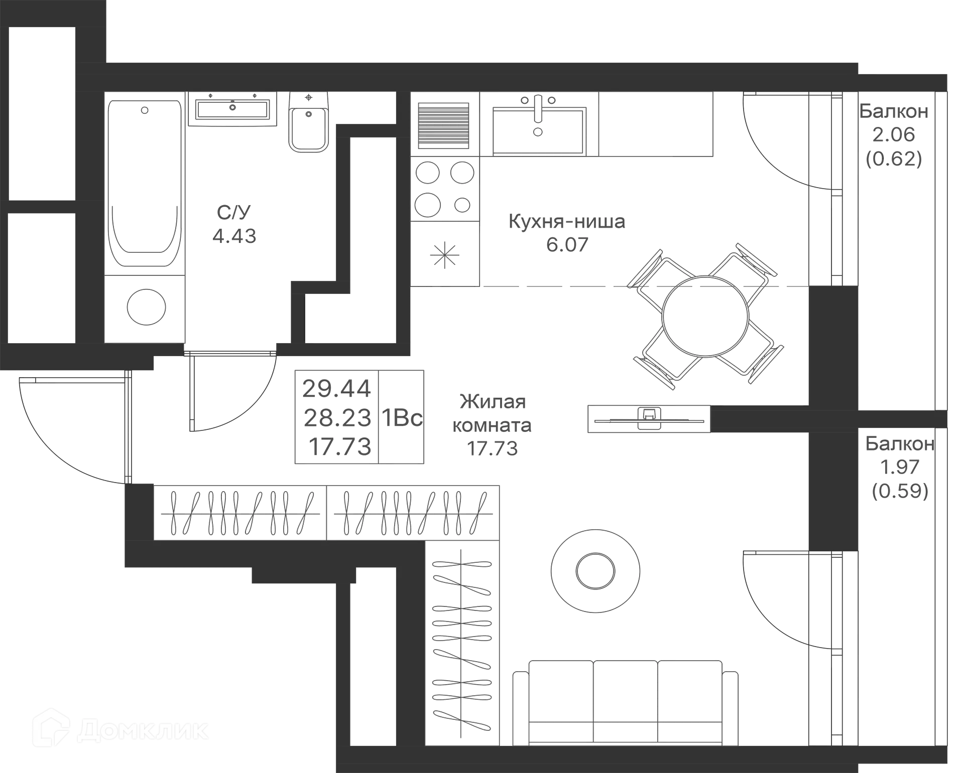 Фото квартиры в ЖК Мой Ритм