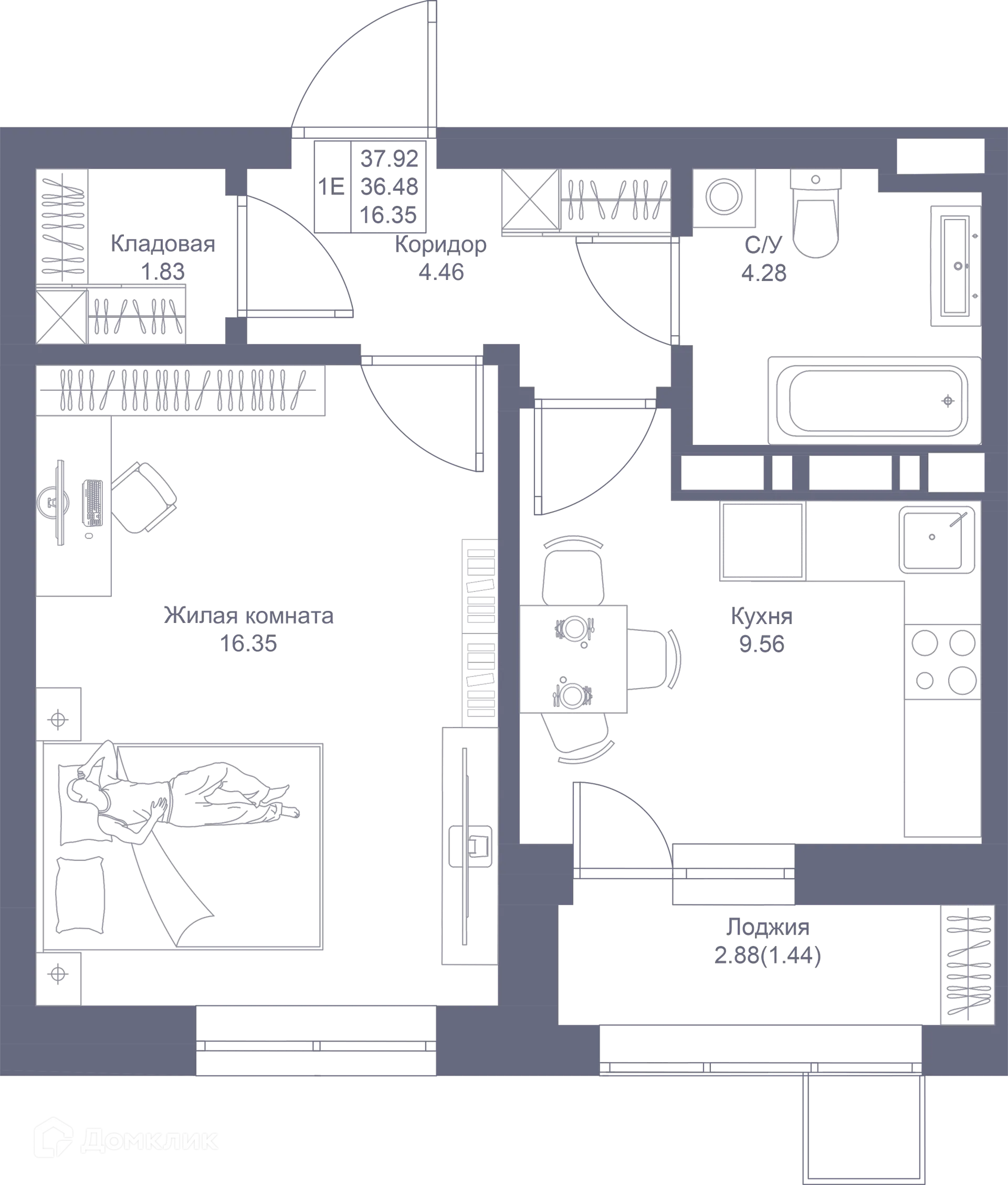 Фото квартиры в ЖК Мой Ритм