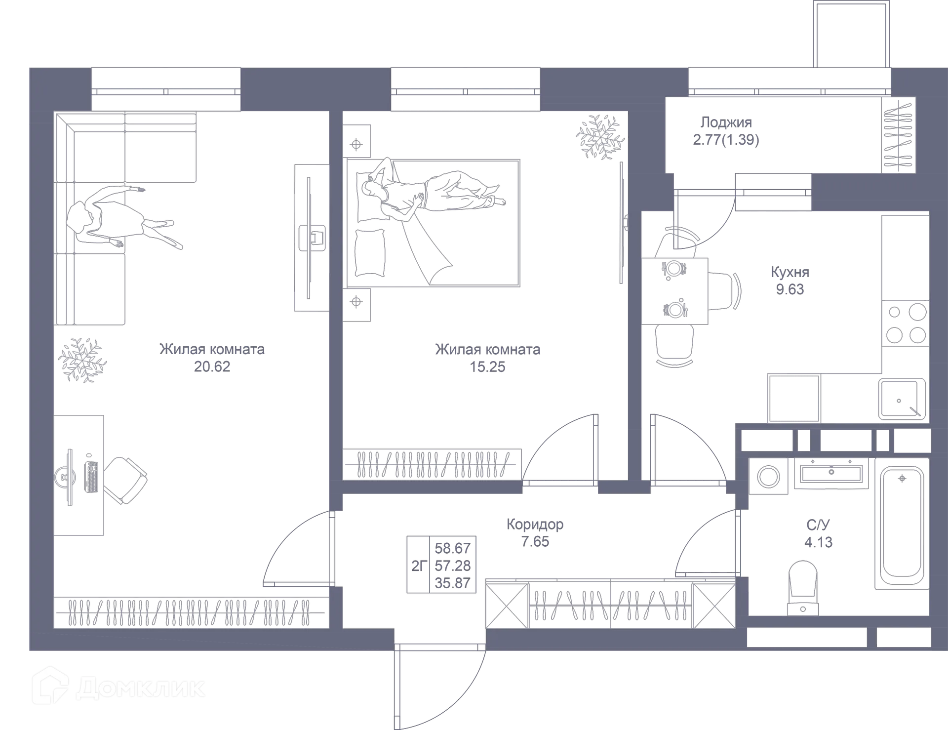 Фото квартиры в ЖК Мой Ритм