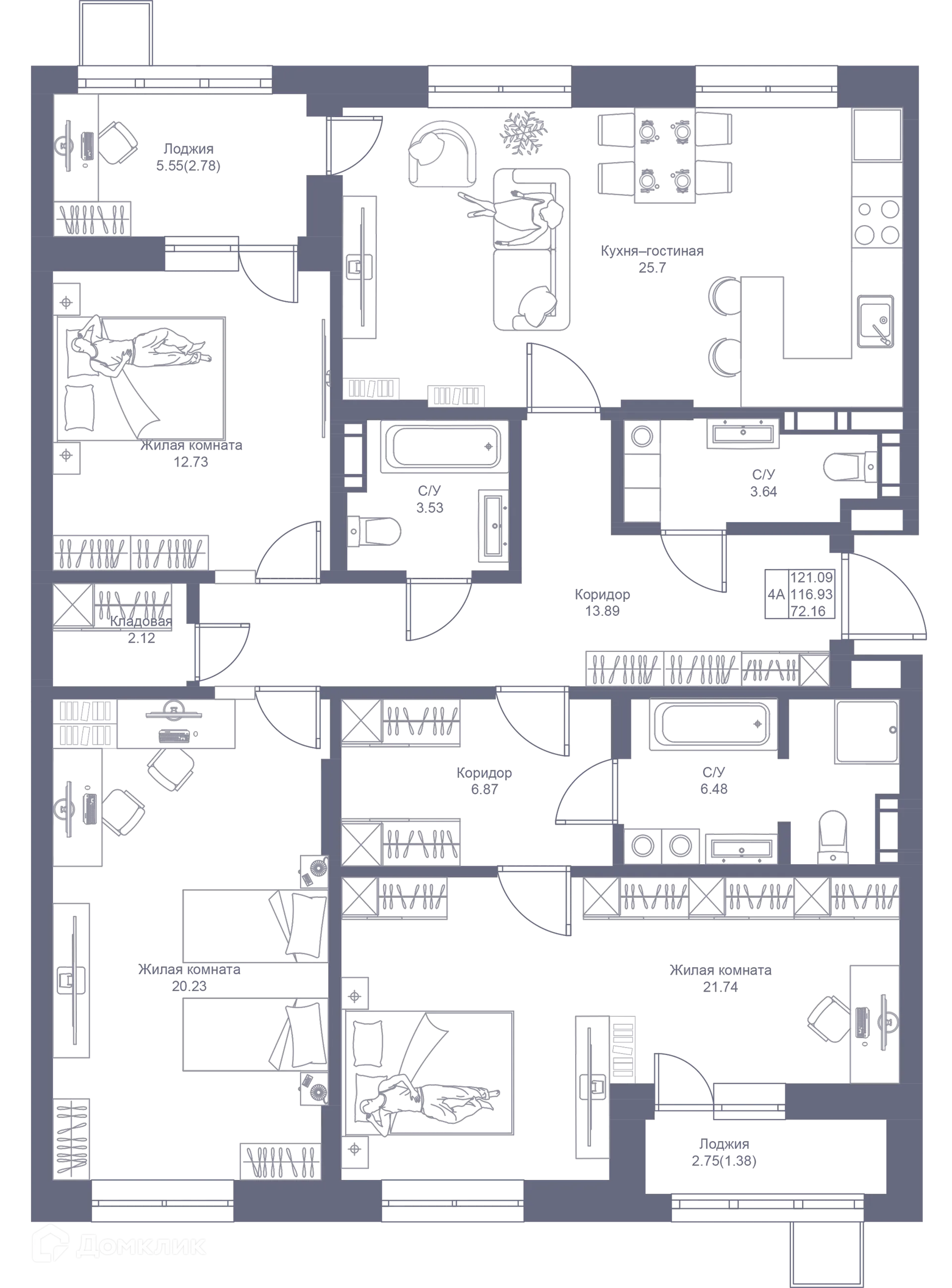 Фото квартиры в ЖК Мой Ритм