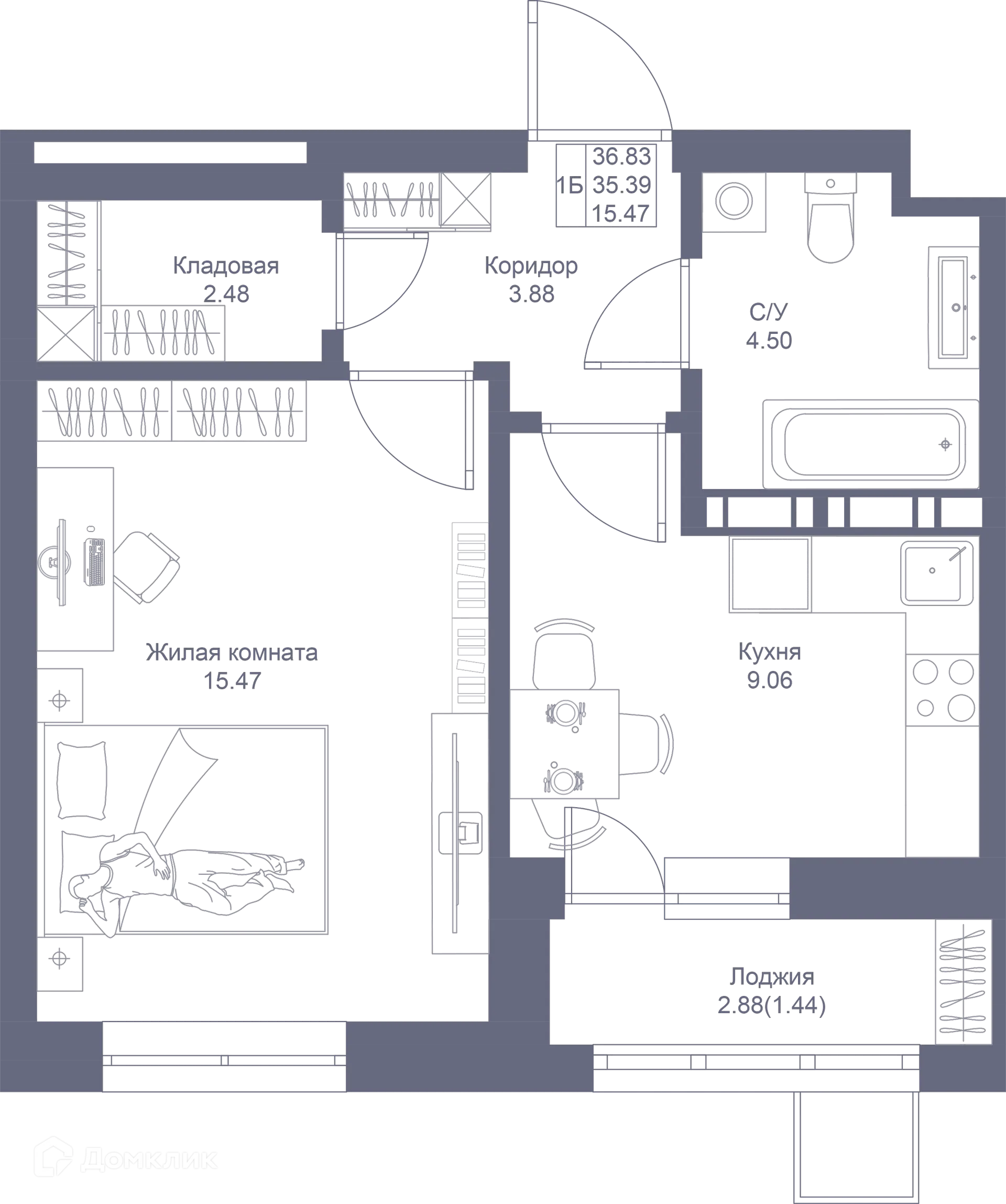 Фото квартиры в ЖК Мой Ритм