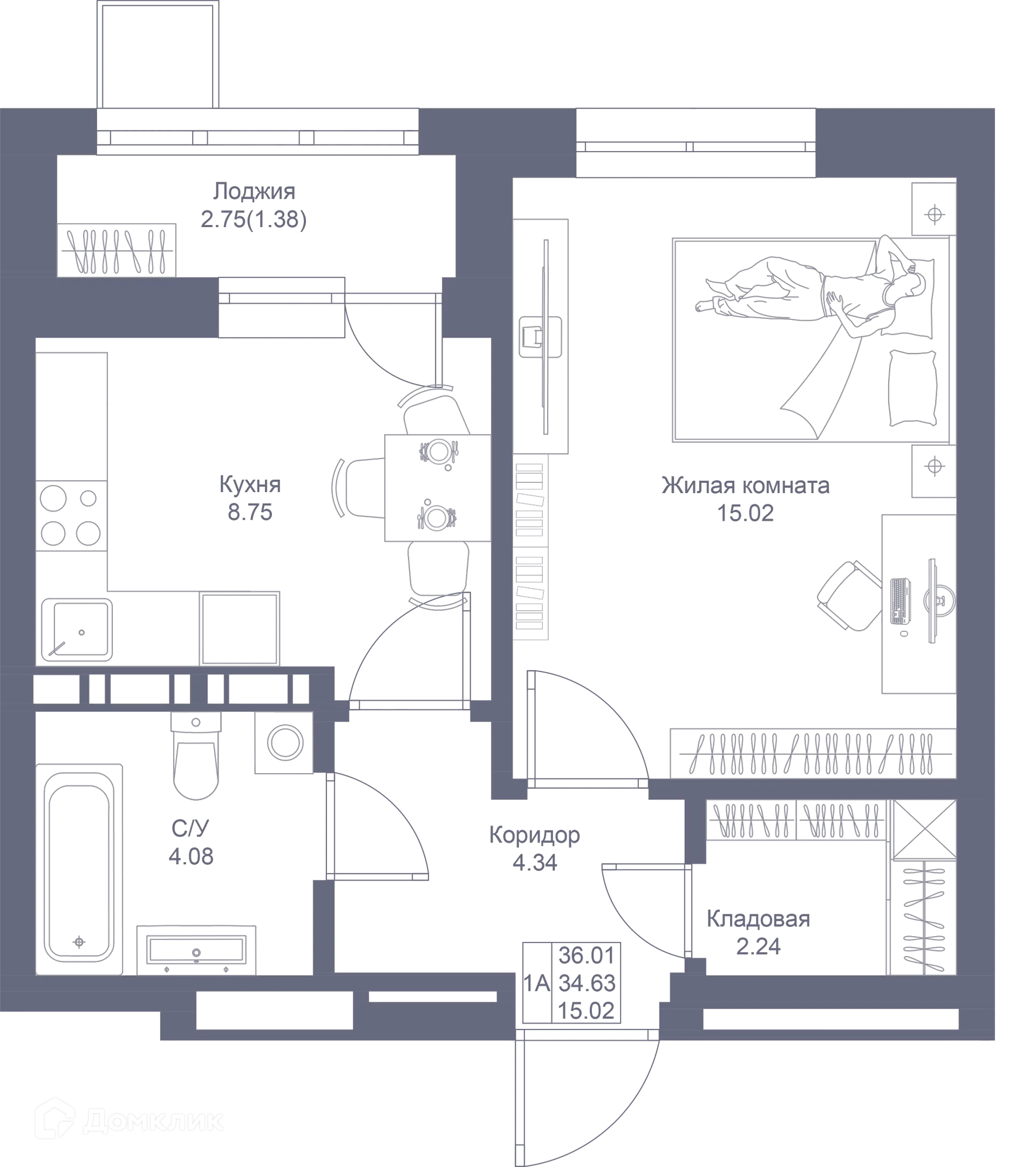 Фото квартиры в ЖК Мой Ритм