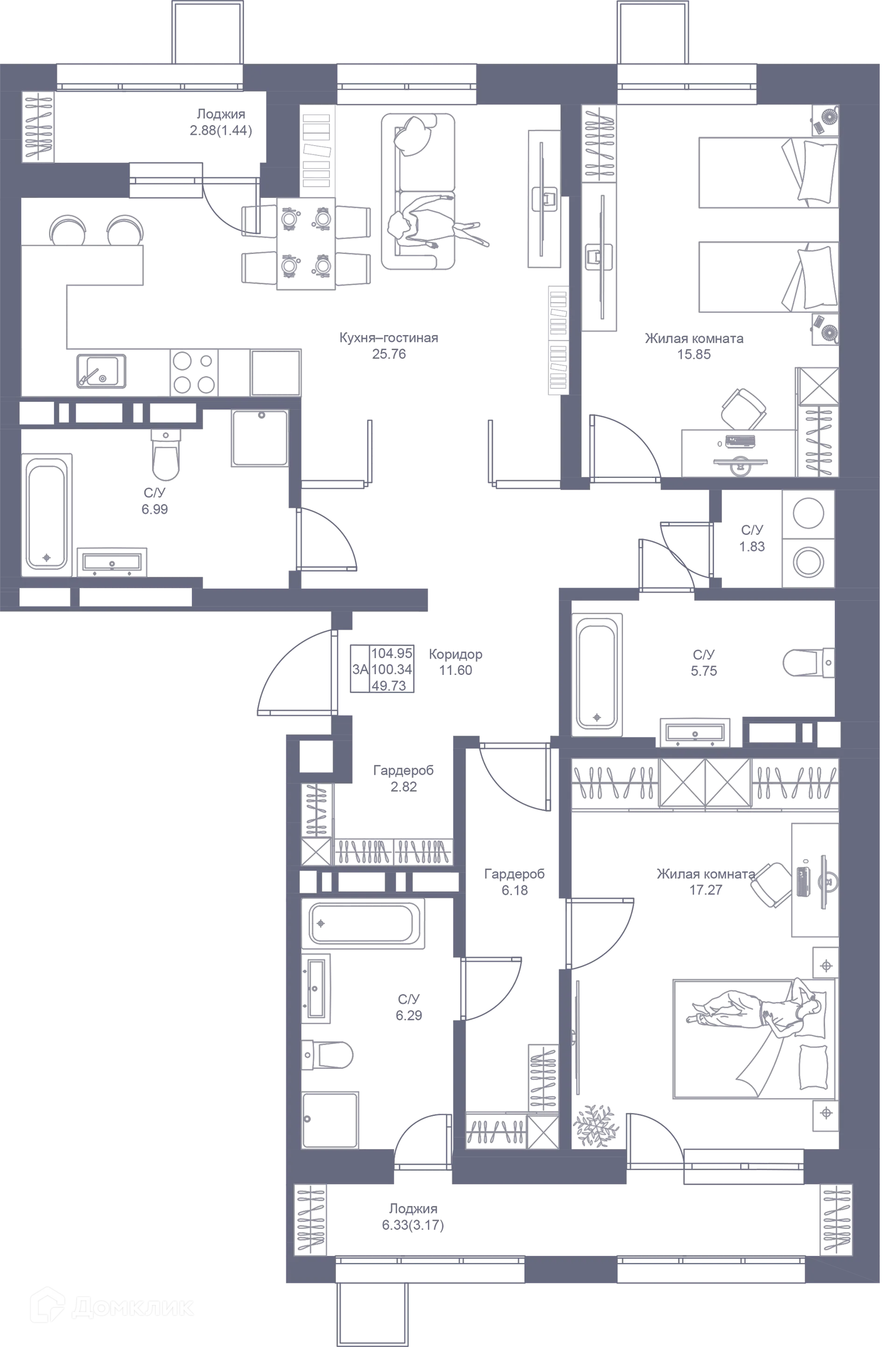 Фото квартиры в ЖК Мой Ритм
