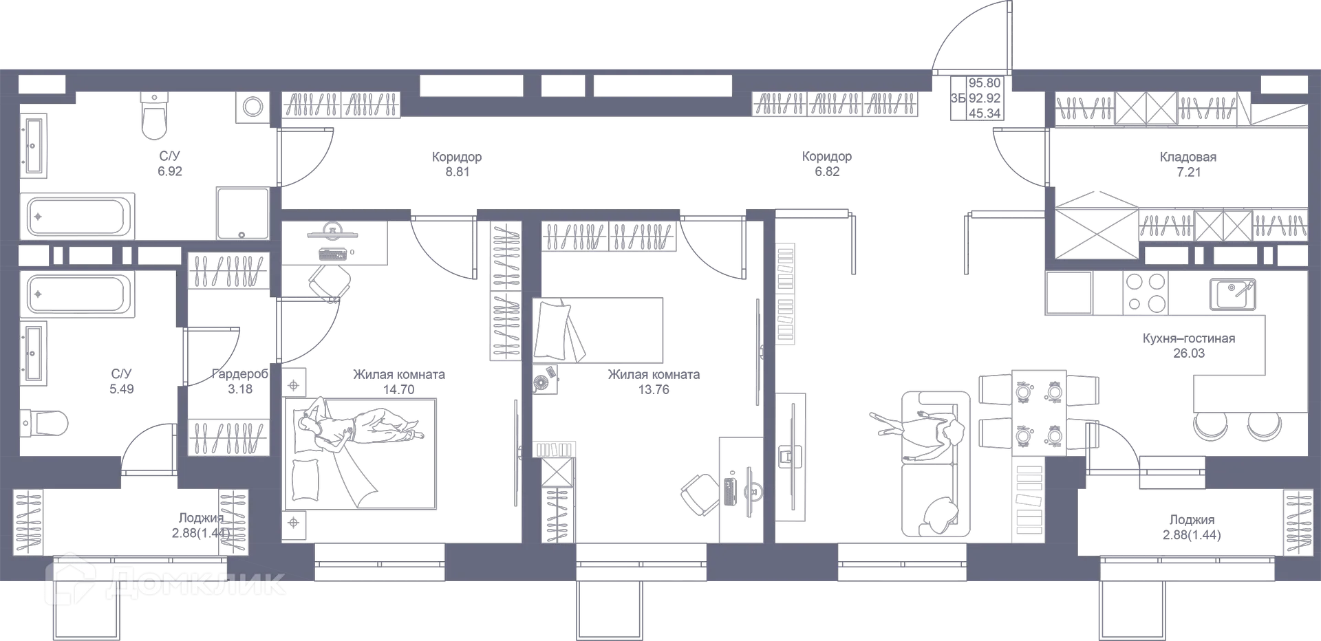 Фото квартиры в ЖК Мой Ритм
