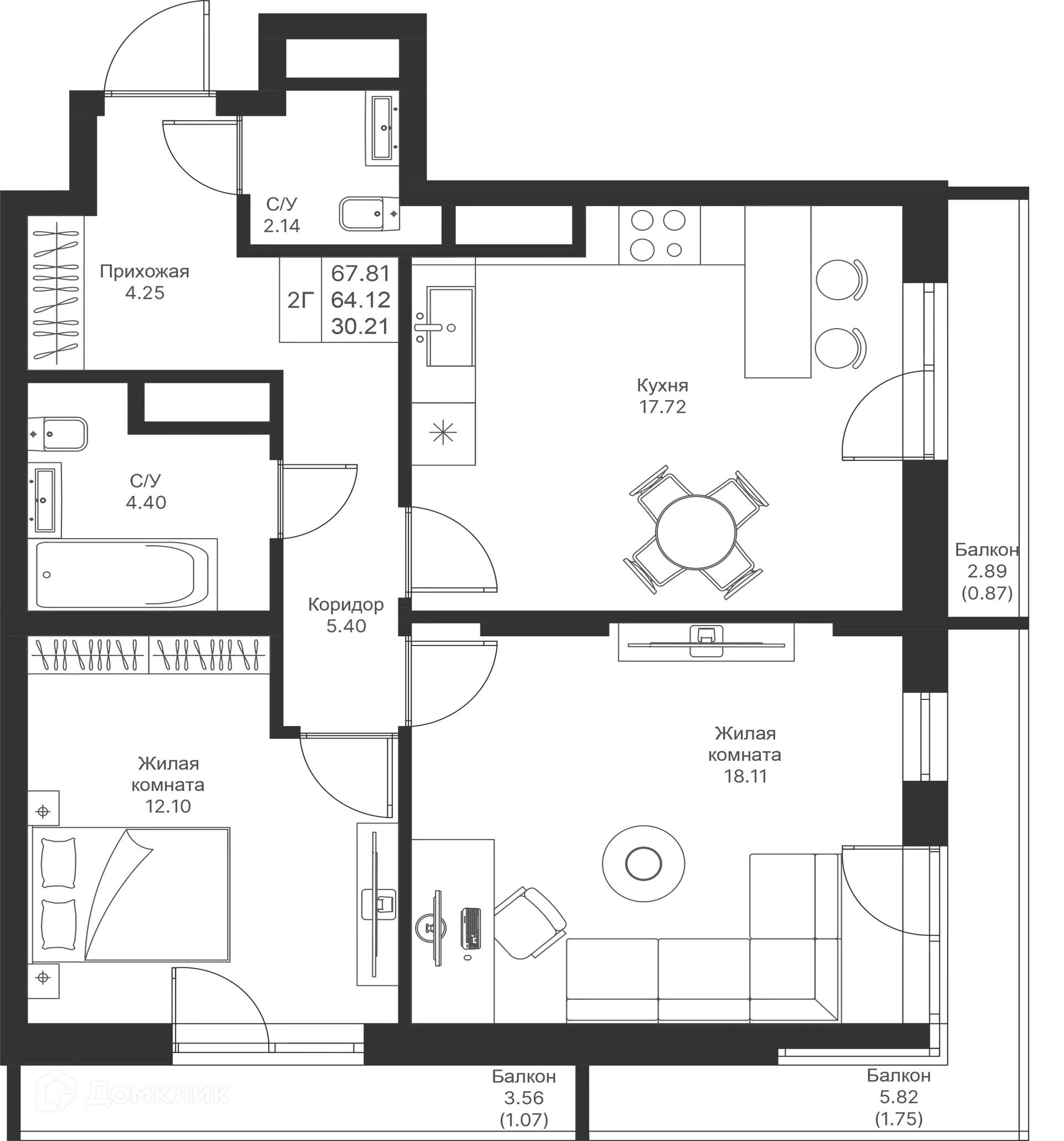 Фото квартиры в ЖК Мой Ритм
