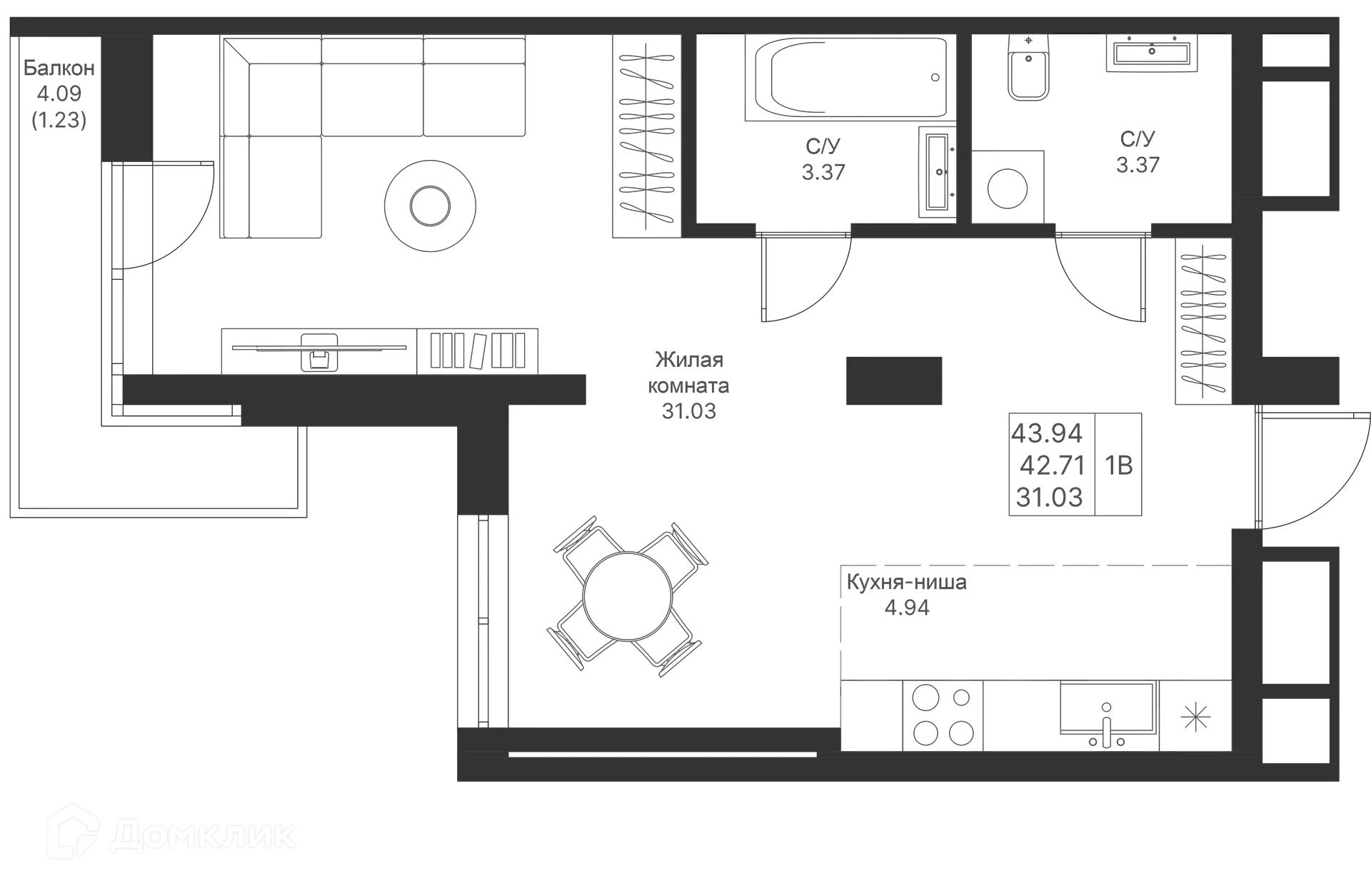 Фото квартиры в ЖК Мой Ритм