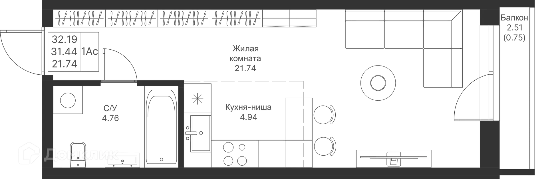 Фото квартиры в ЖК Мой Ритм
