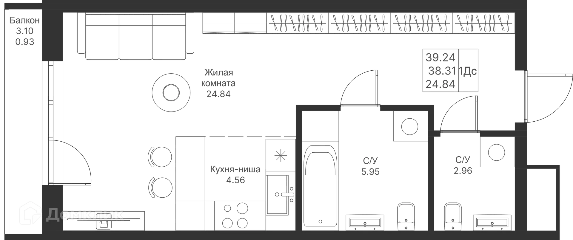 Фото квартиры в ЖК Мой Ритм