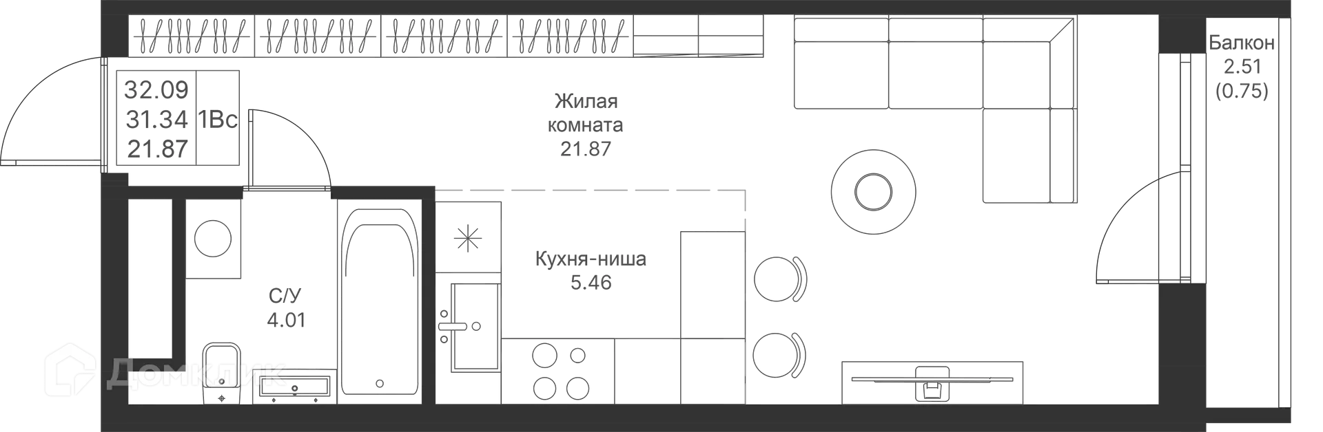 Фото квартиры в ЖК Мой Ритм