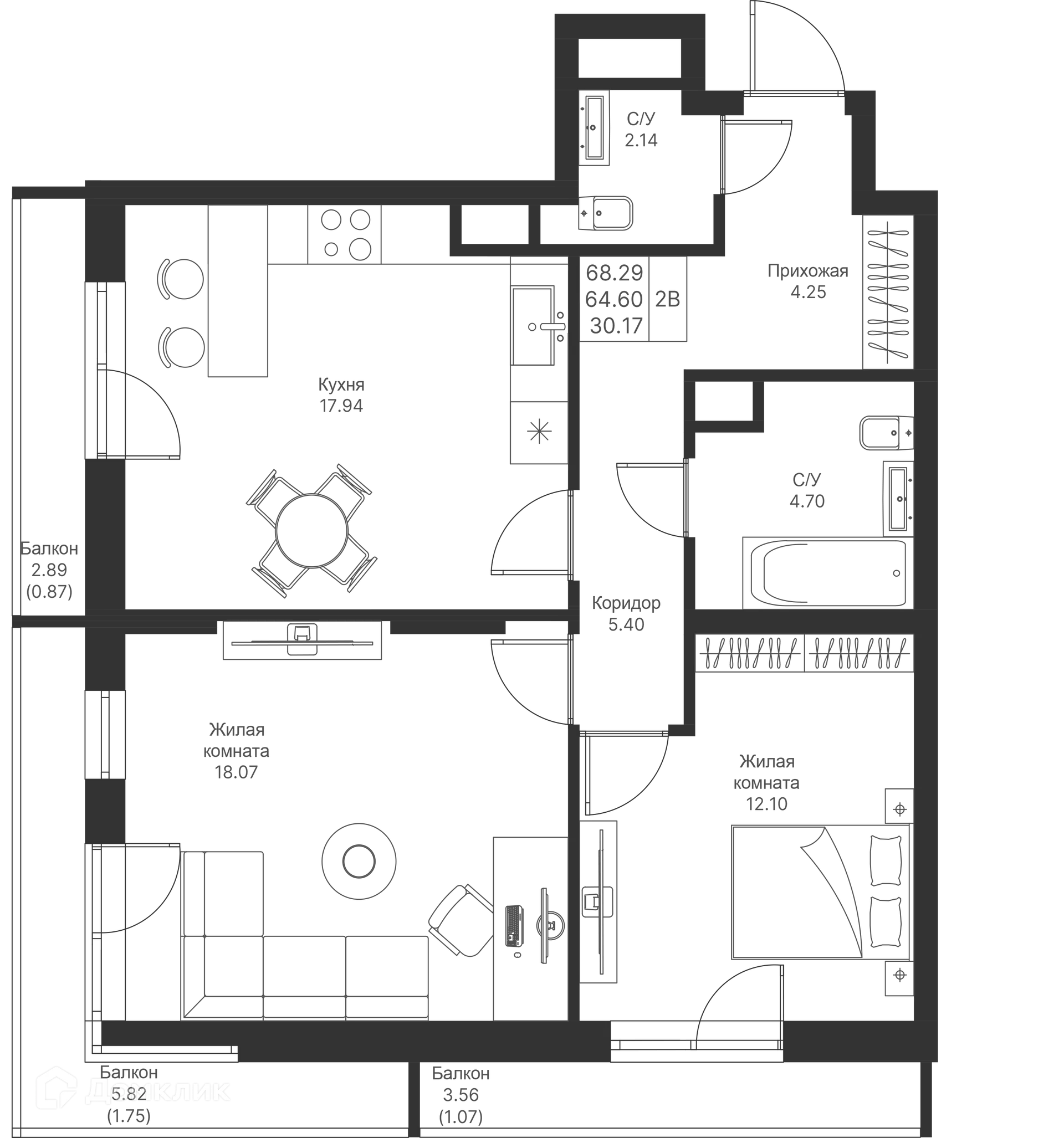 Фото квартиры в ЖК Мой Ритм