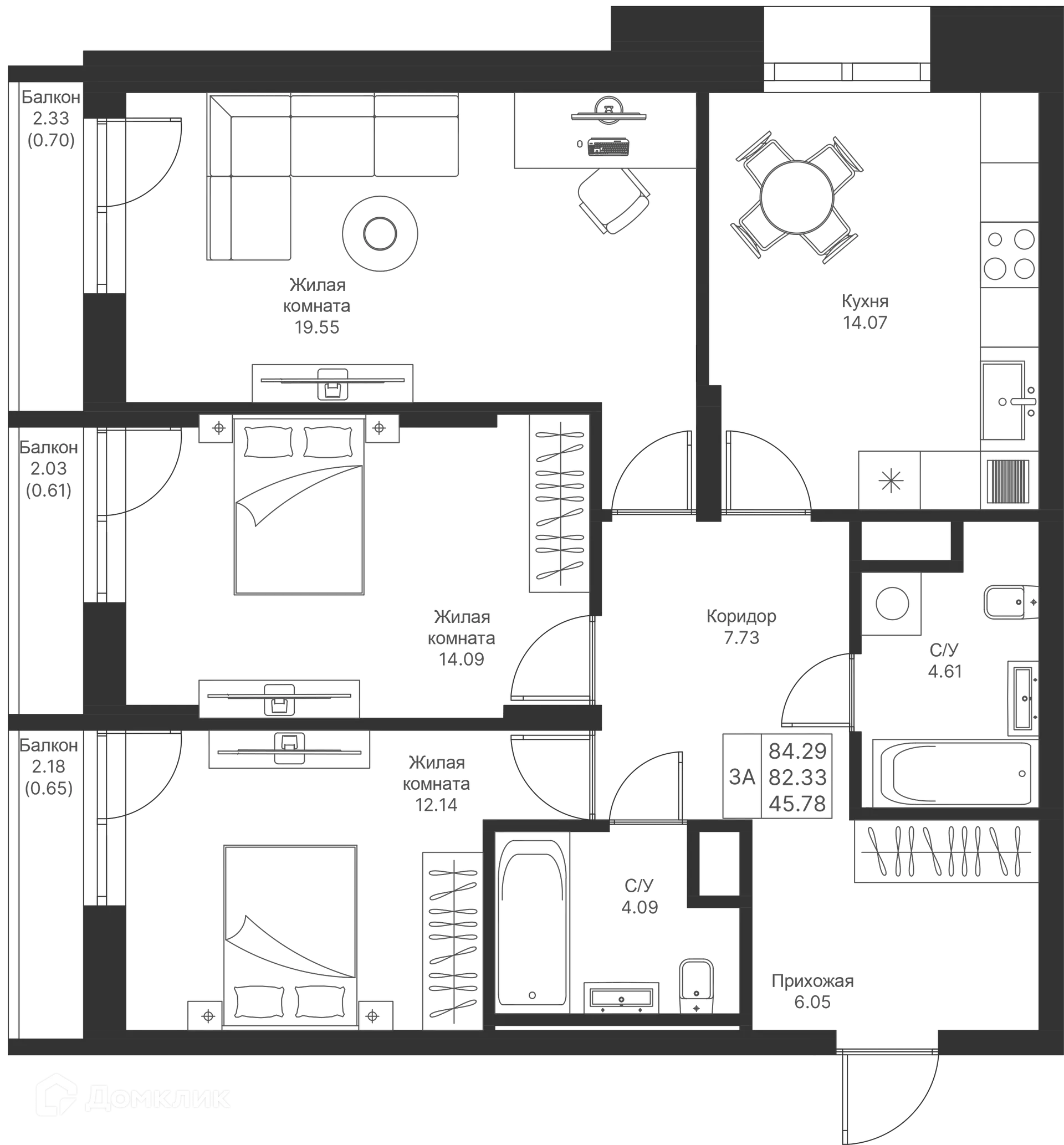 Фото квартиры в ЖК Мой Ритм